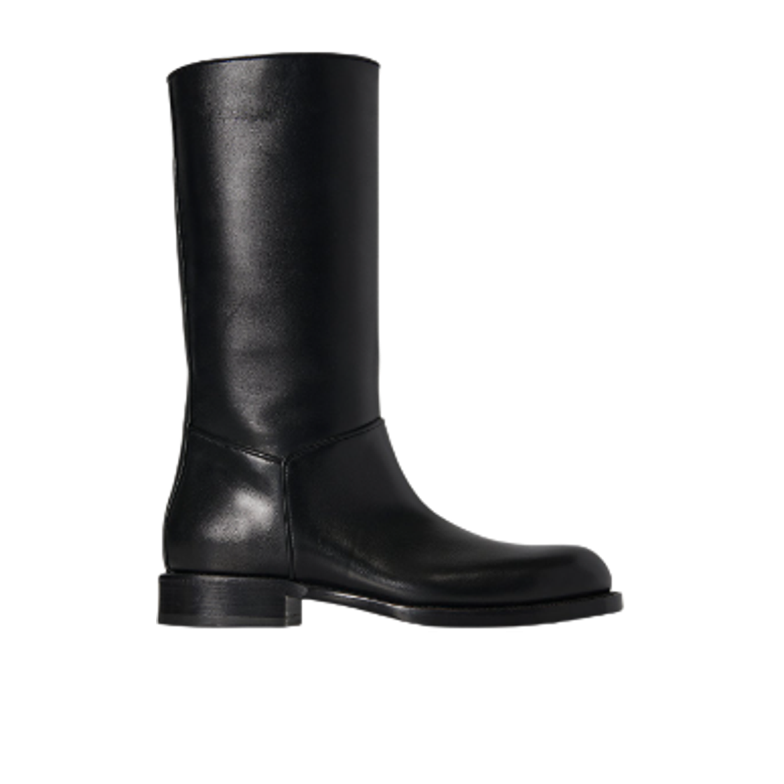 (W) 더 로우 노빌리스 레더 라이딩 부츠 블랙((W) The Row Nobilis Leather Riding Boots Black)