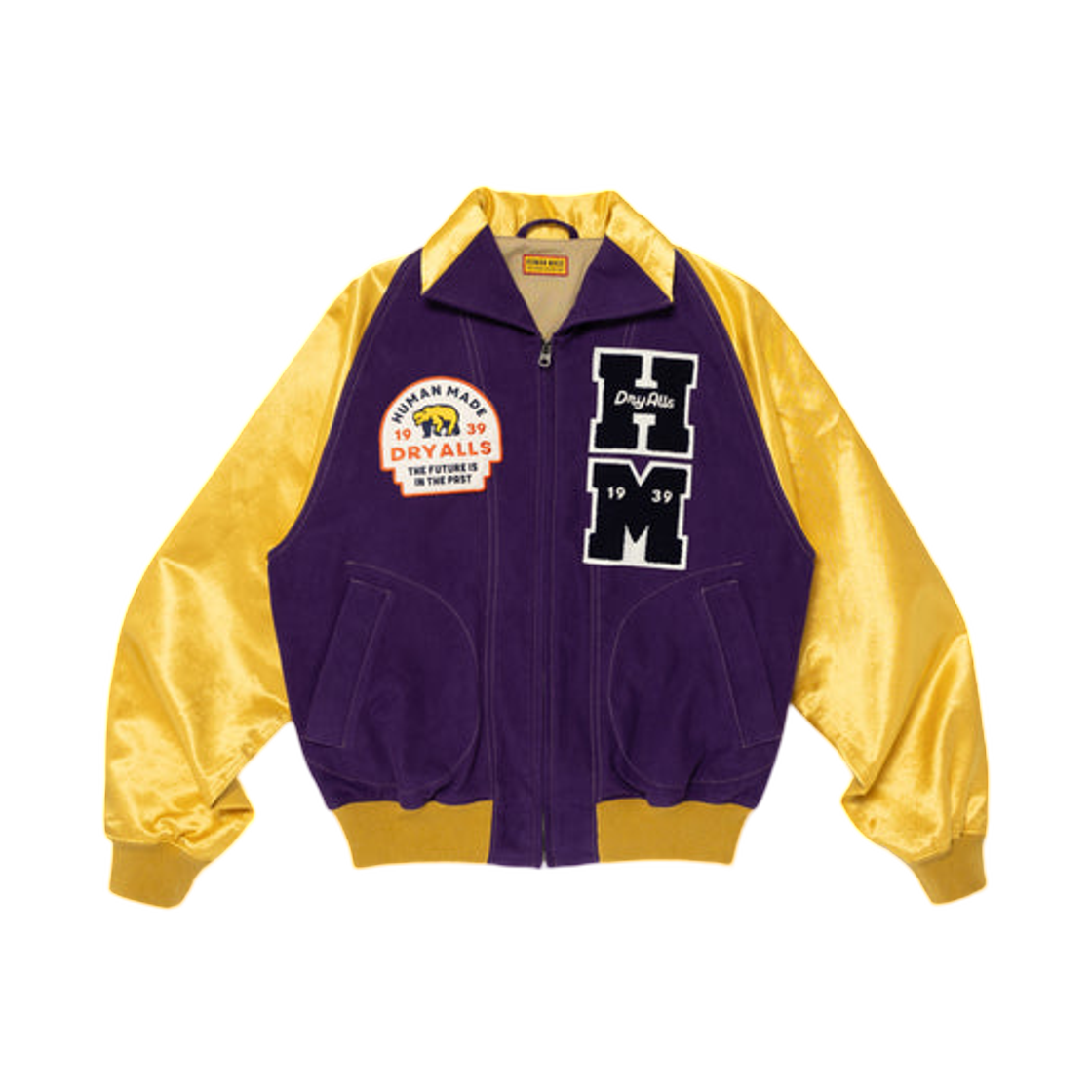 휴먼 메이드 사틴 바시티 자켓 퍼플(Human Made Satin Varsity Jacket Purple)