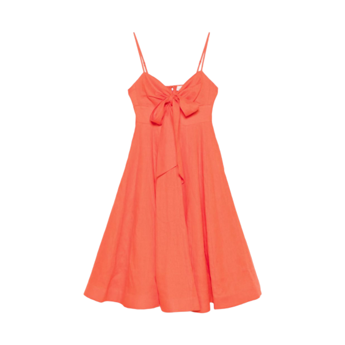 2323DR251 (W) Zimmermann Crush Tie Front Midi Dress Red