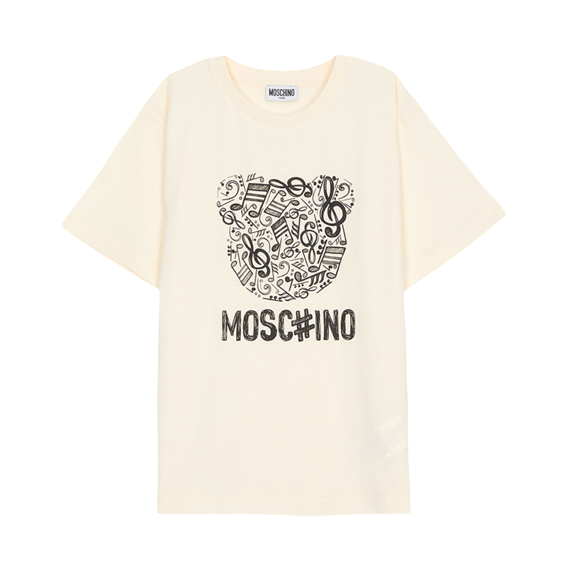 HQM05G-LAA10-10123 (Kids) Moschino Short Sleeve T-Shirt Ivory