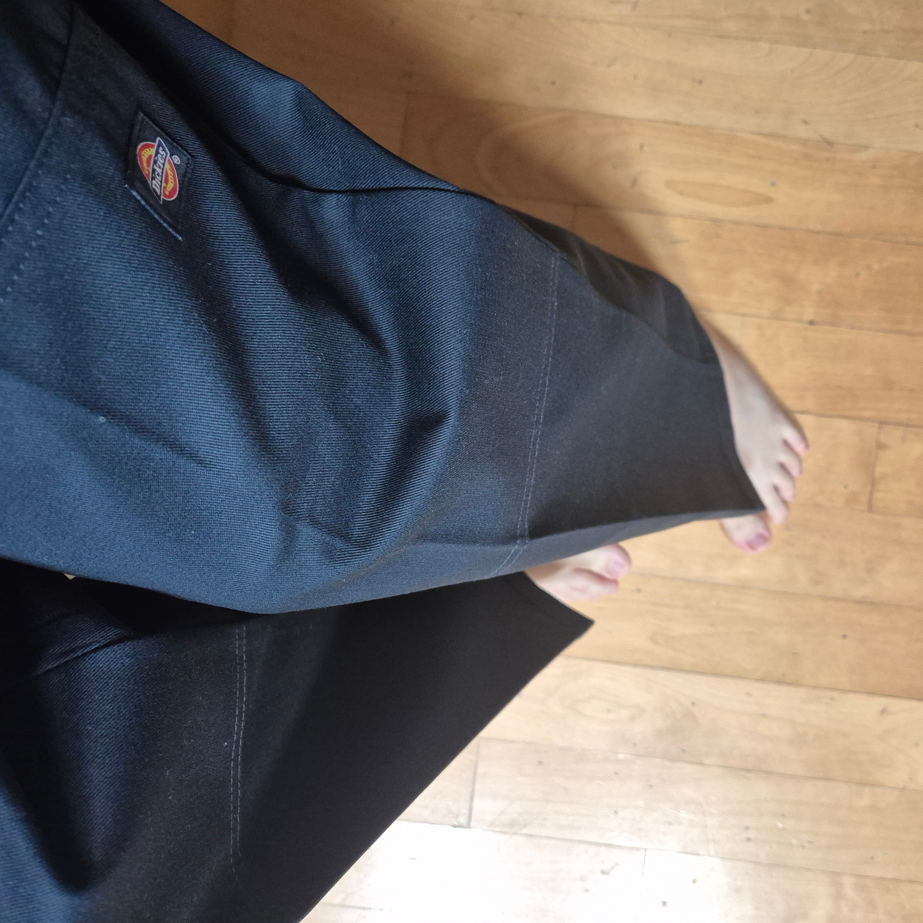 Dickies Loose Fit Double Knee Work Pants Dark Navy 착용 스타일