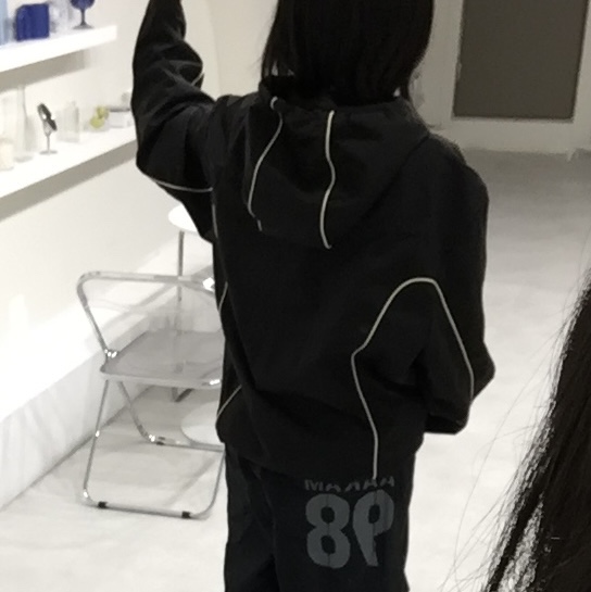 Diesel J-Hives Windbreaker with Contrast Piping Black, Mizuno MXR Harbor Mist Iron Gate 착용 스타일 - 3