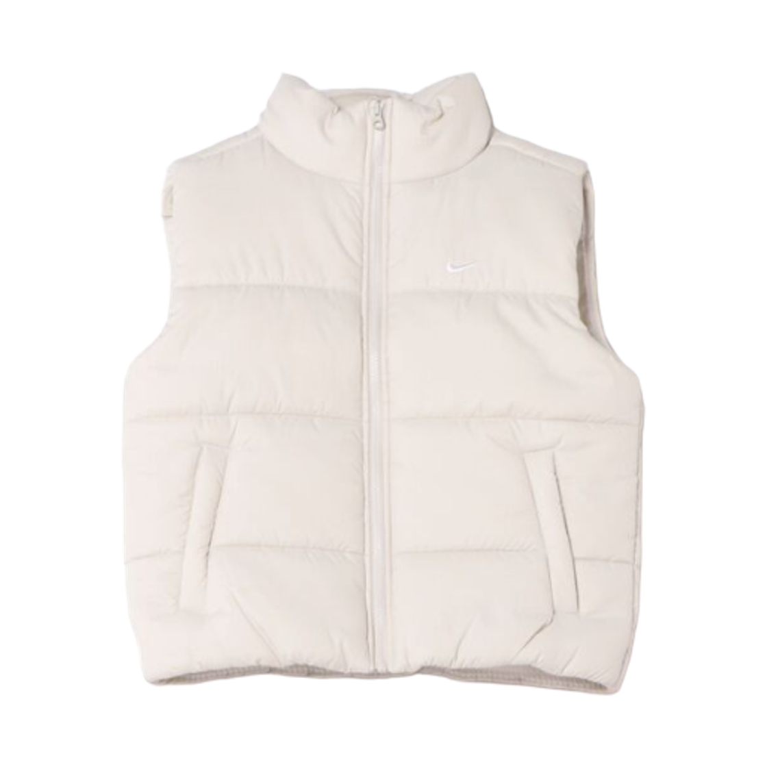 (W) 나이키 NSW 클래식 패딩 써마핏 루즈 베스트 라이트 본 화이트 - 아시아((W) Nike NSW Classic Padded Therma-Fit Loose Vest Light Bone White - Asia)