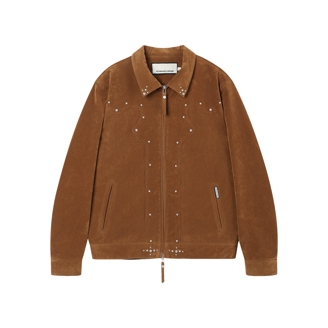 더바이닐하우스 스터디드 스웨이드 자켓 브라운(Thevinylhouse Studded Suede Jacket Brown)