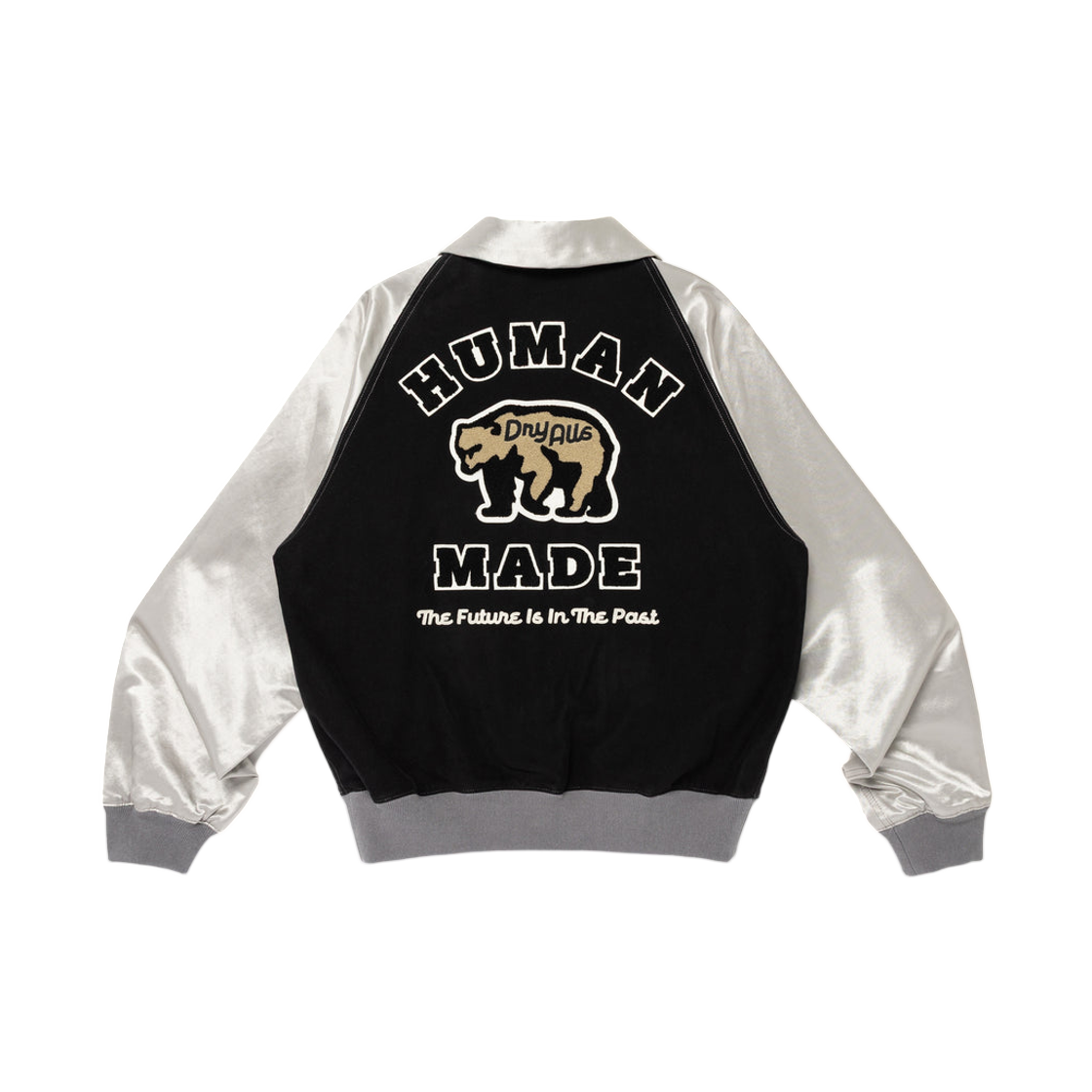 휴먼 메이드 사틴 바시티 자켓 블랙(Human Made Satin Varsity Jacket Black) - 2