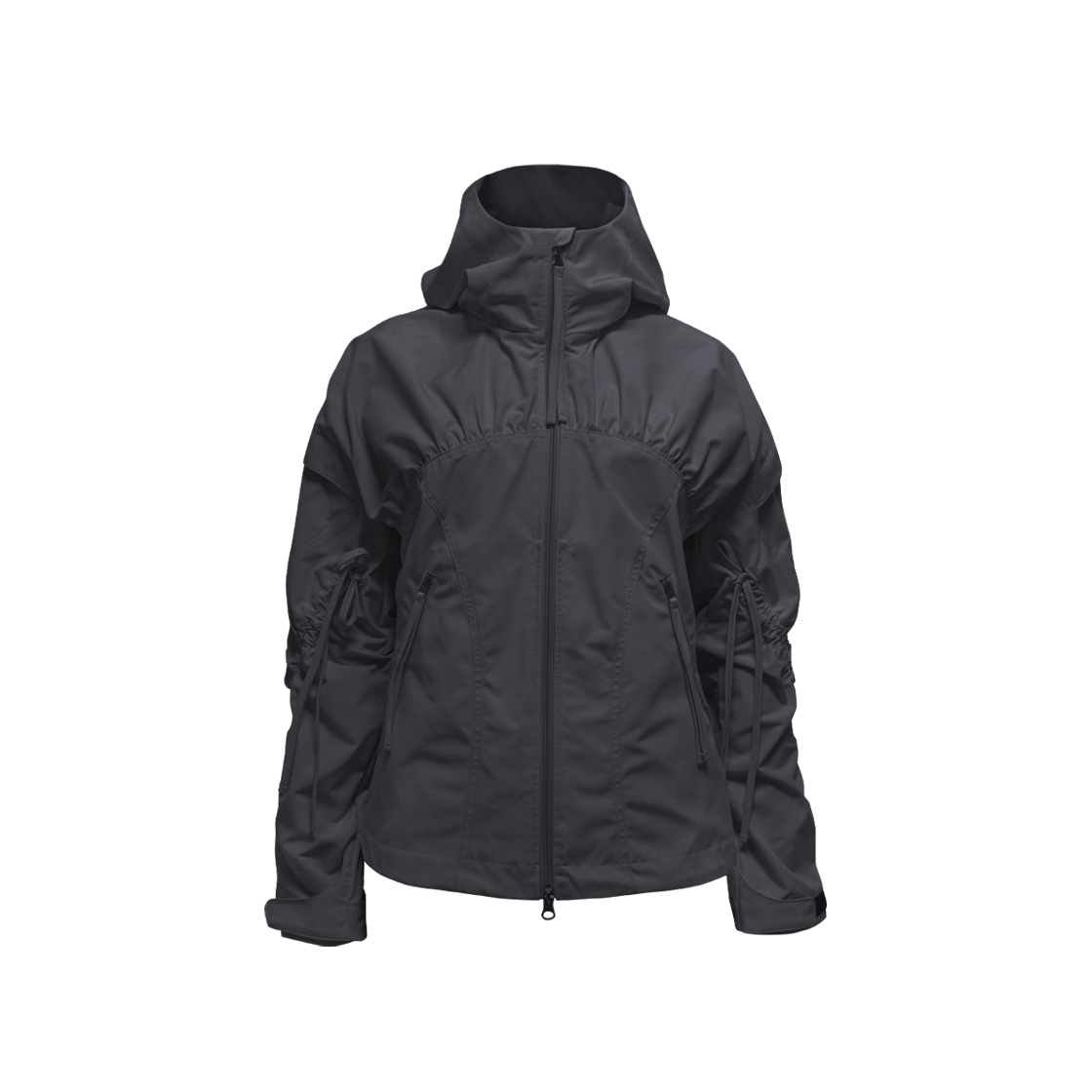 정도 바이커 셔링 자켓 - 차콜(JUNGDO Biker Shirring Jacket - Charcoal)