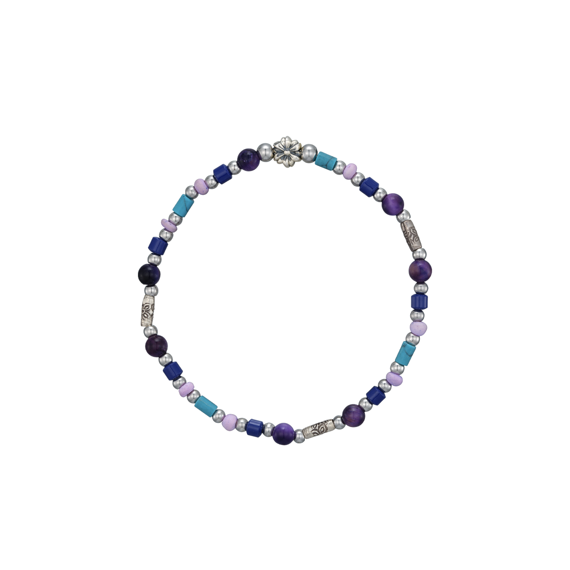 스쿠도 쿠오레 퍼플 비즈 브레슬릿(Scudo Cuore Purple Beads Bracelet)