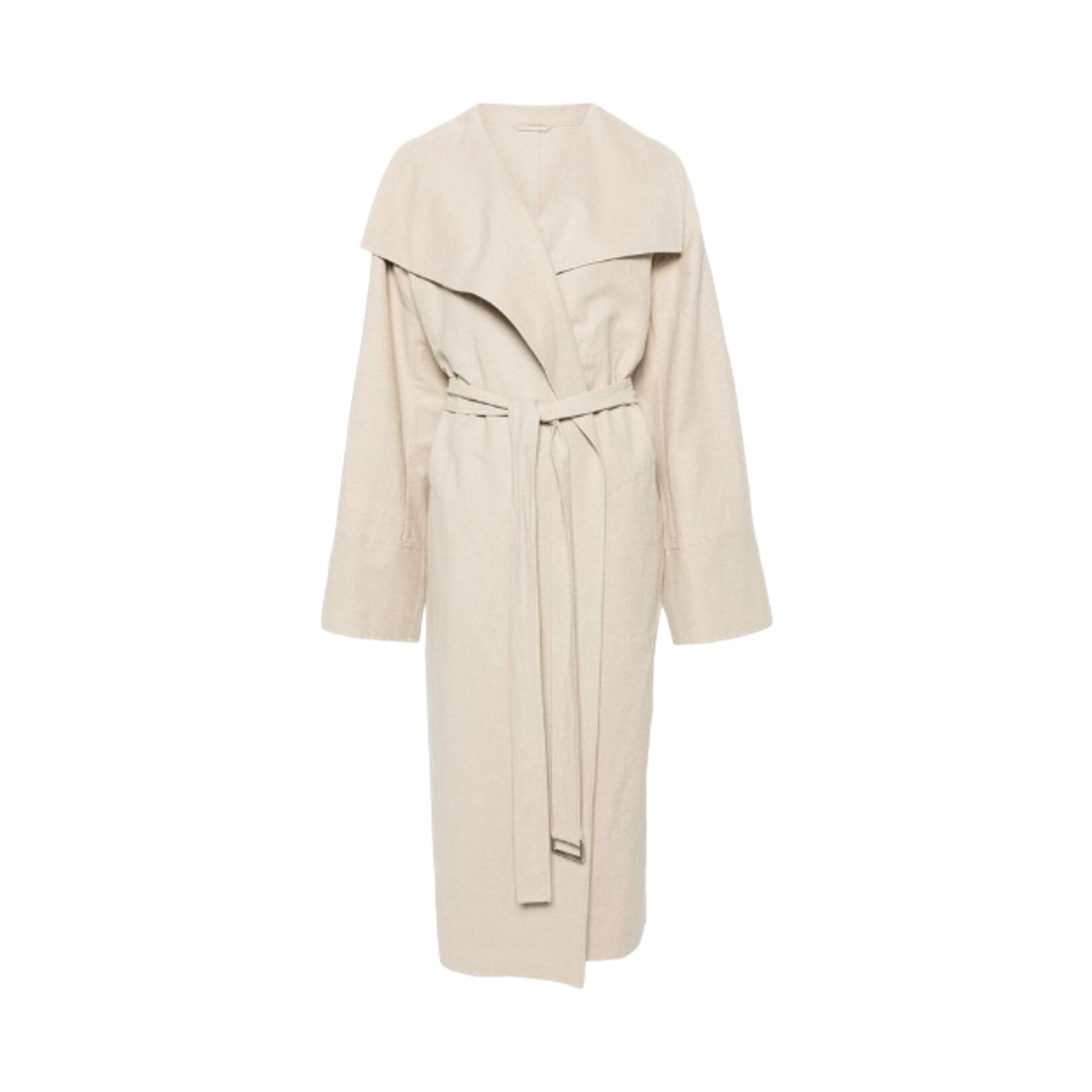 243-WRO3318-FB0196-044 (W) Toteme Signature Linen Blend Coat Sand