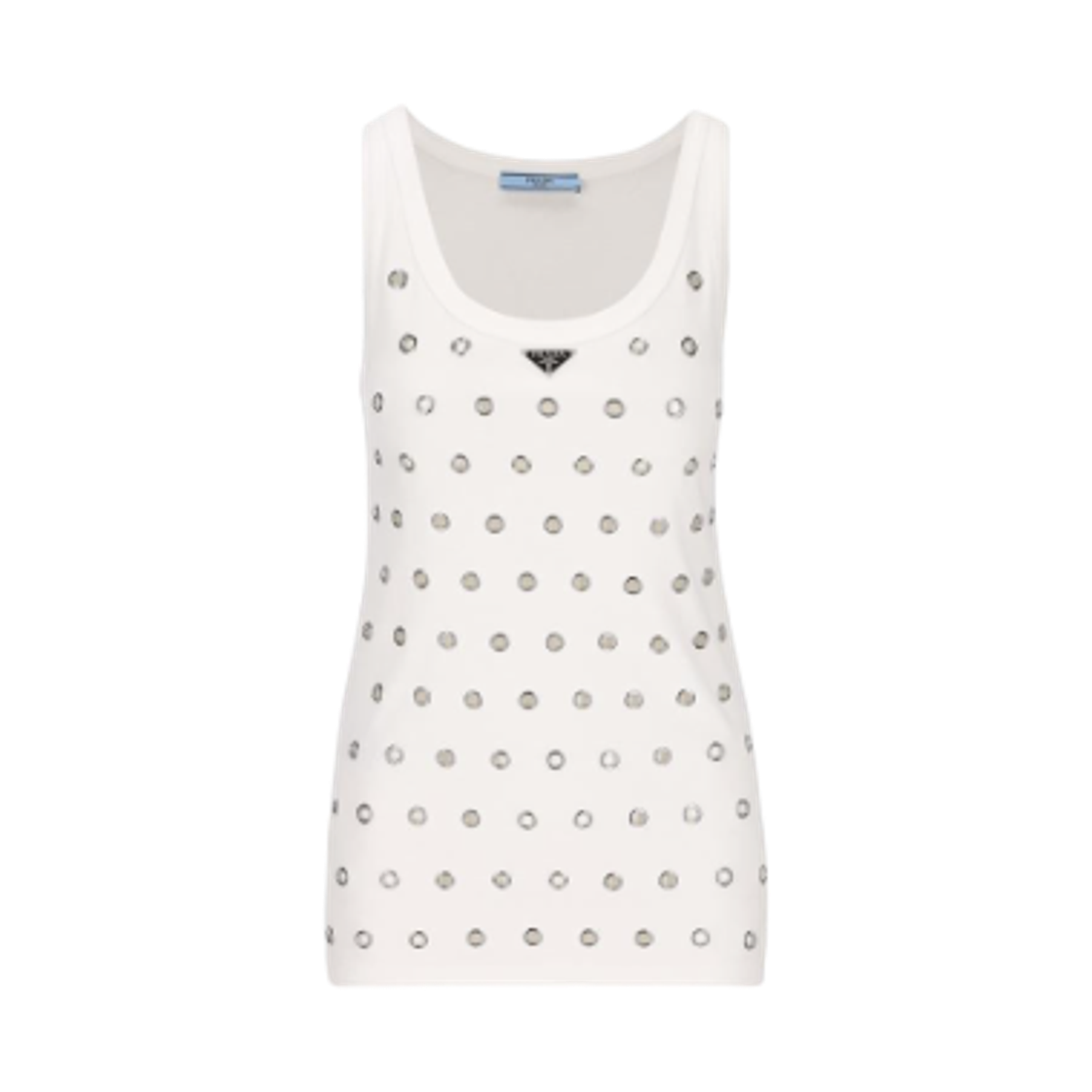 39546R-1424-F0009 (W) Prada Cotton Tank Top White