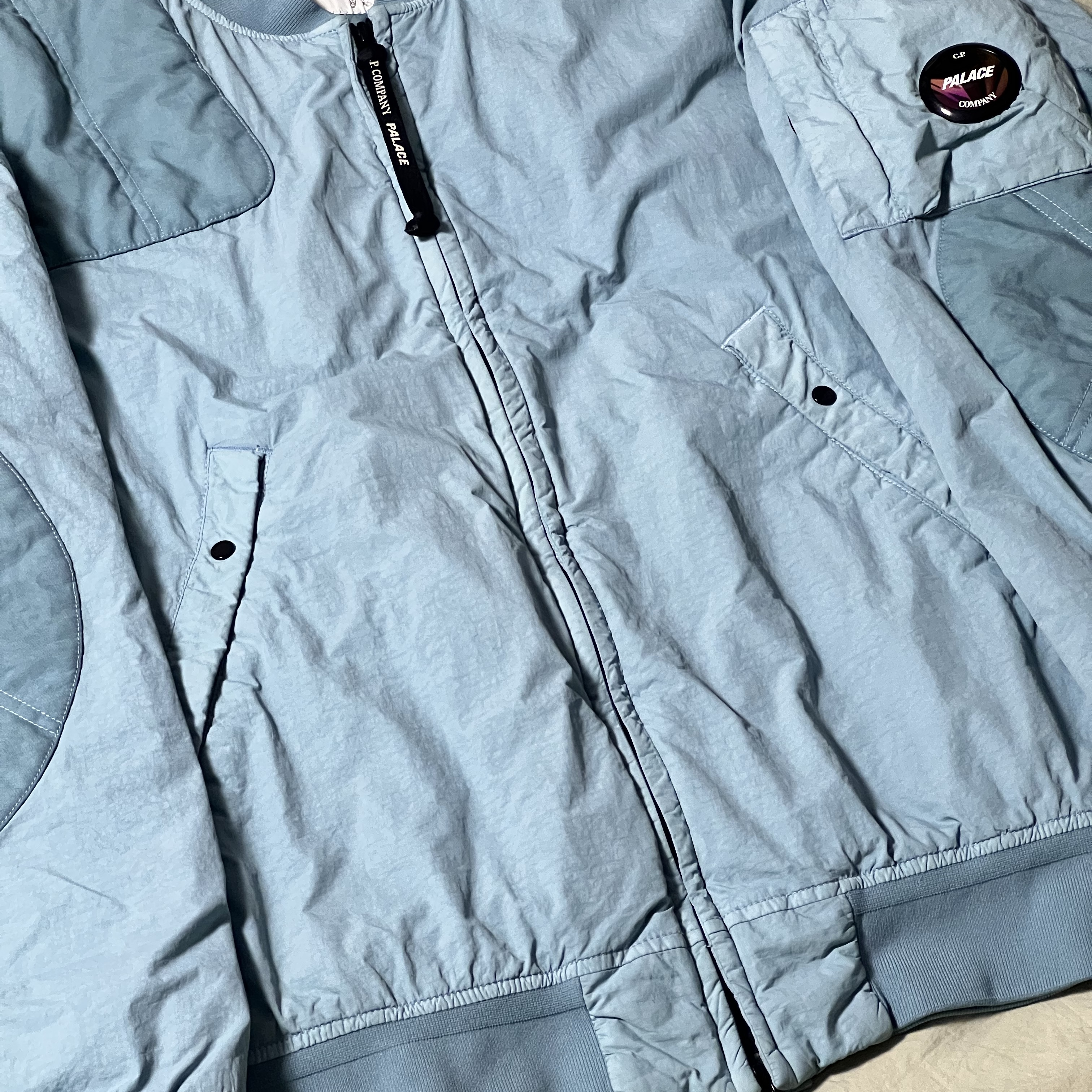 Palace x C.P. Company Bomber Jacket Blue - 22FW 착용 스타일