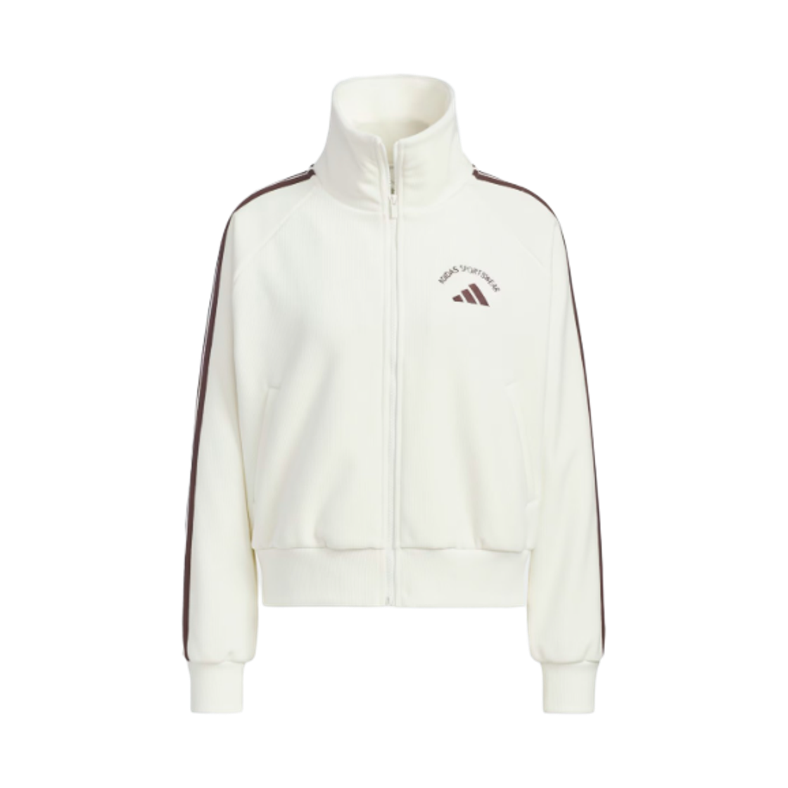 KC0036 (W) Adidas Warm Bonded Fleece Jacket Off White Shadow Brown - KR Sizing