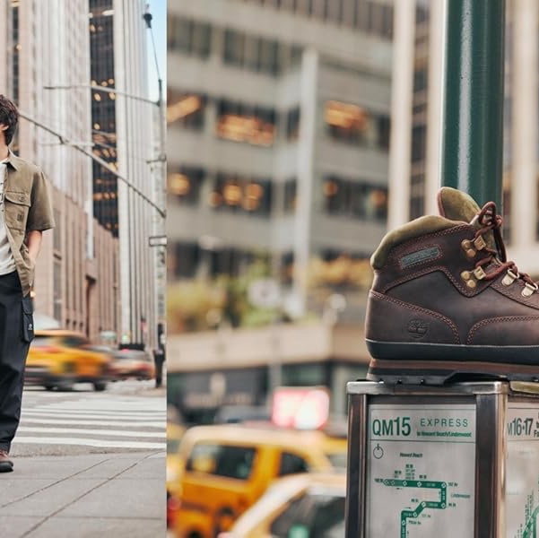 Timberland Euro Hiker Waterproof Worker Boot Brown - Wide 착용 스타일 - 4