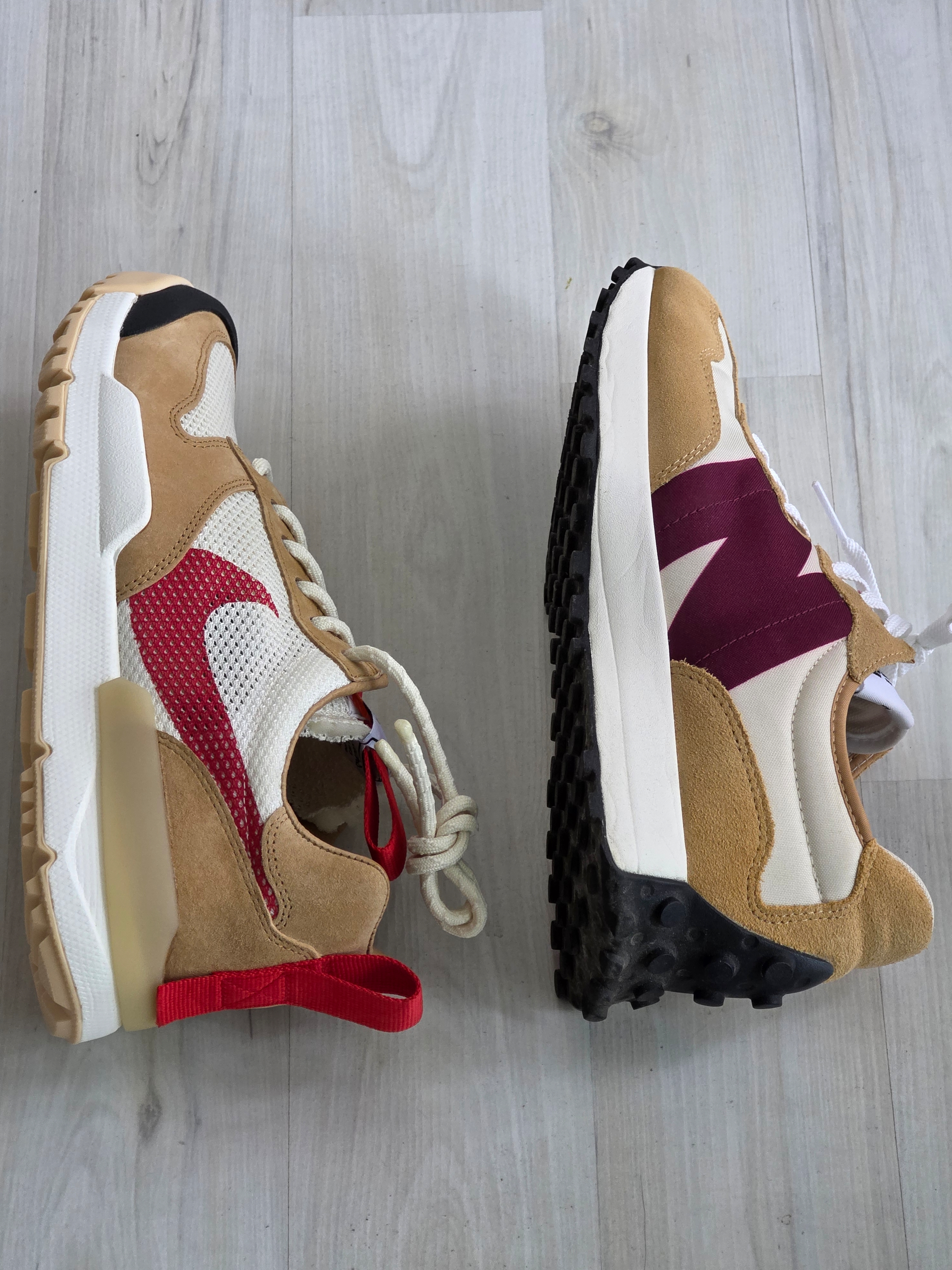 Nike x Tom Sachs Mars Yard Shoe 3.0 Space Camp, New Balance 327 Moonbeam Ghost Pepper 착용 스타일 - 8