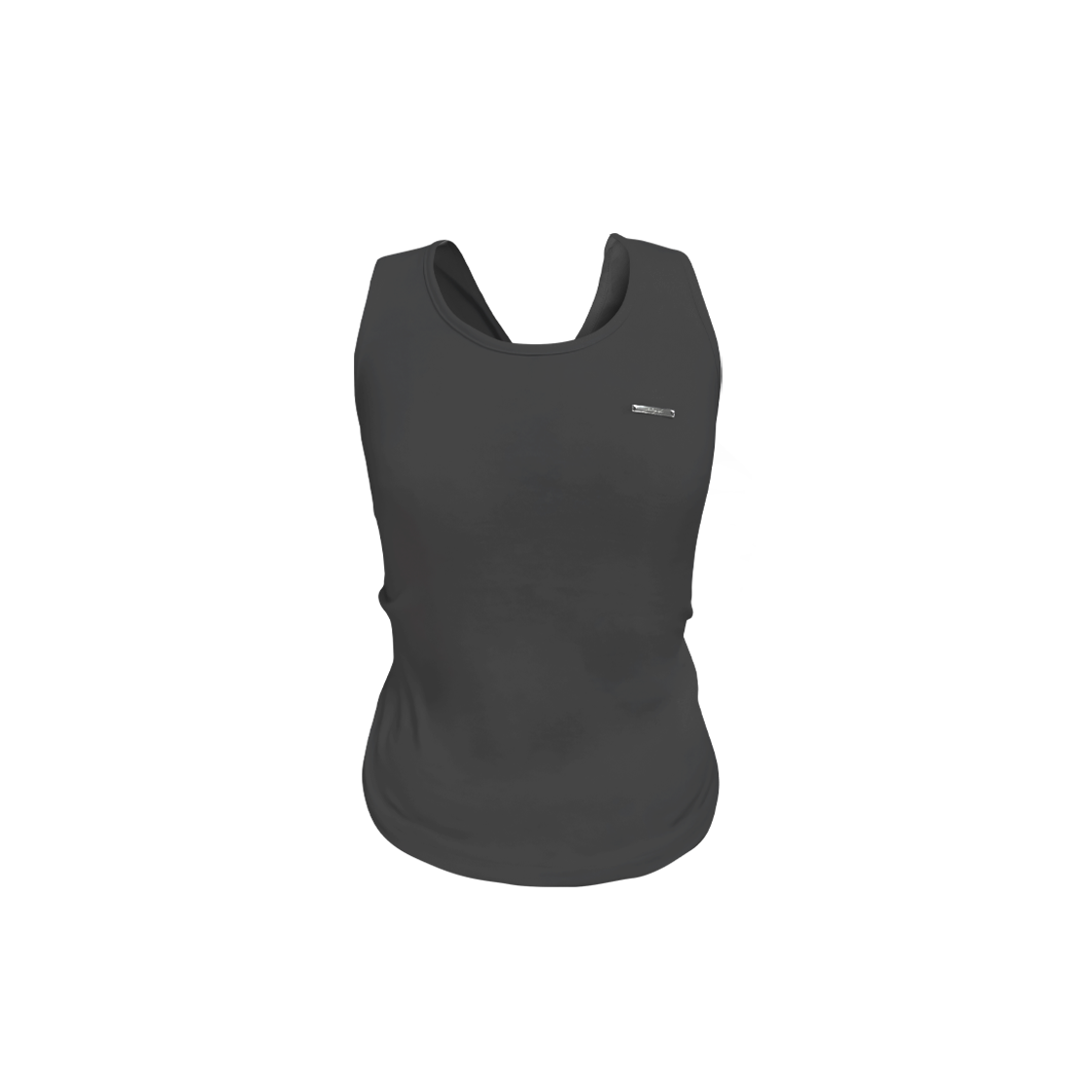 P00000CG JUNGDO Back Weave Sleeveless - Charcoal