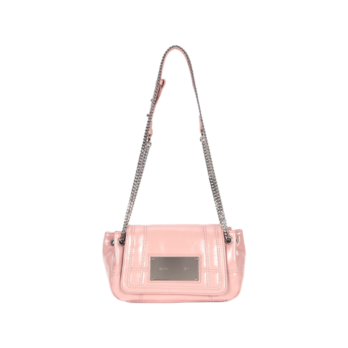 마뗑킴 글로시 퀼팅 스몰 체인백 핑크