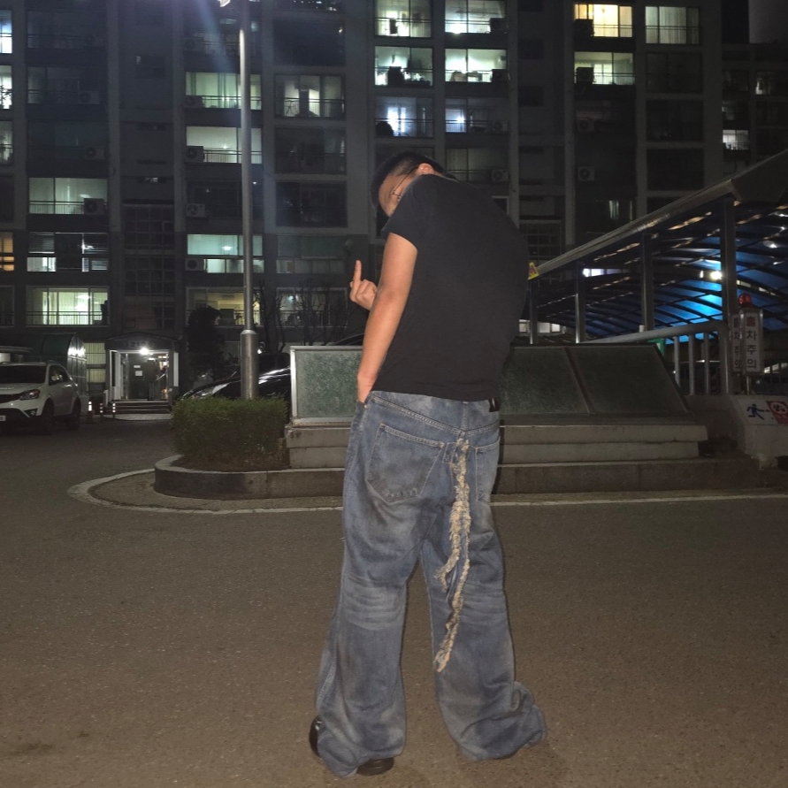 Thug Club Chimera Pants Blue 착용 스타일
