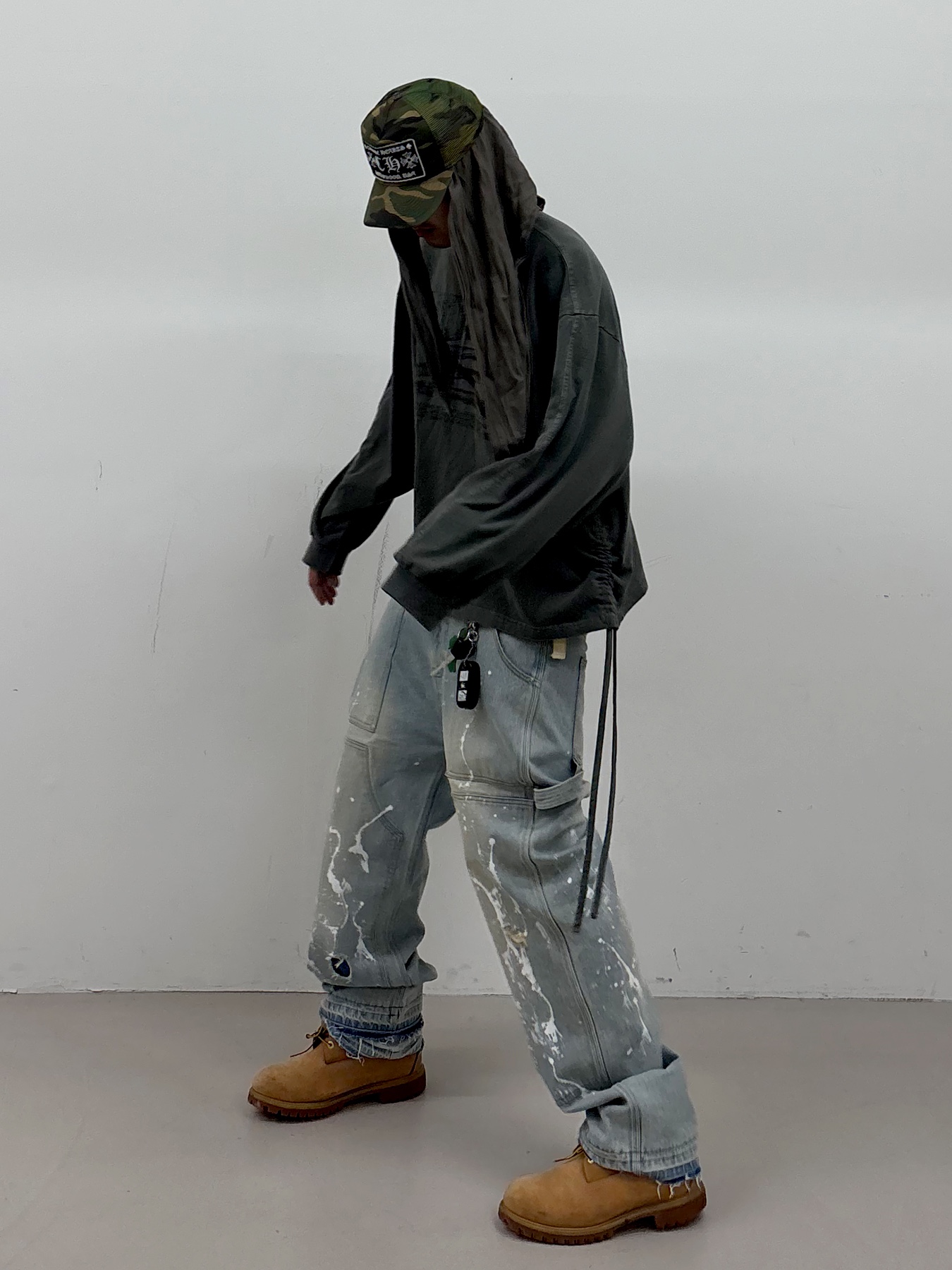 Wapworks Work Double Knee Carpenter Pants Oldmillblue, Timberland Premium 6 inch Waterproof Boot Wheat Nubuck - Wide 착용 스타일 - 2