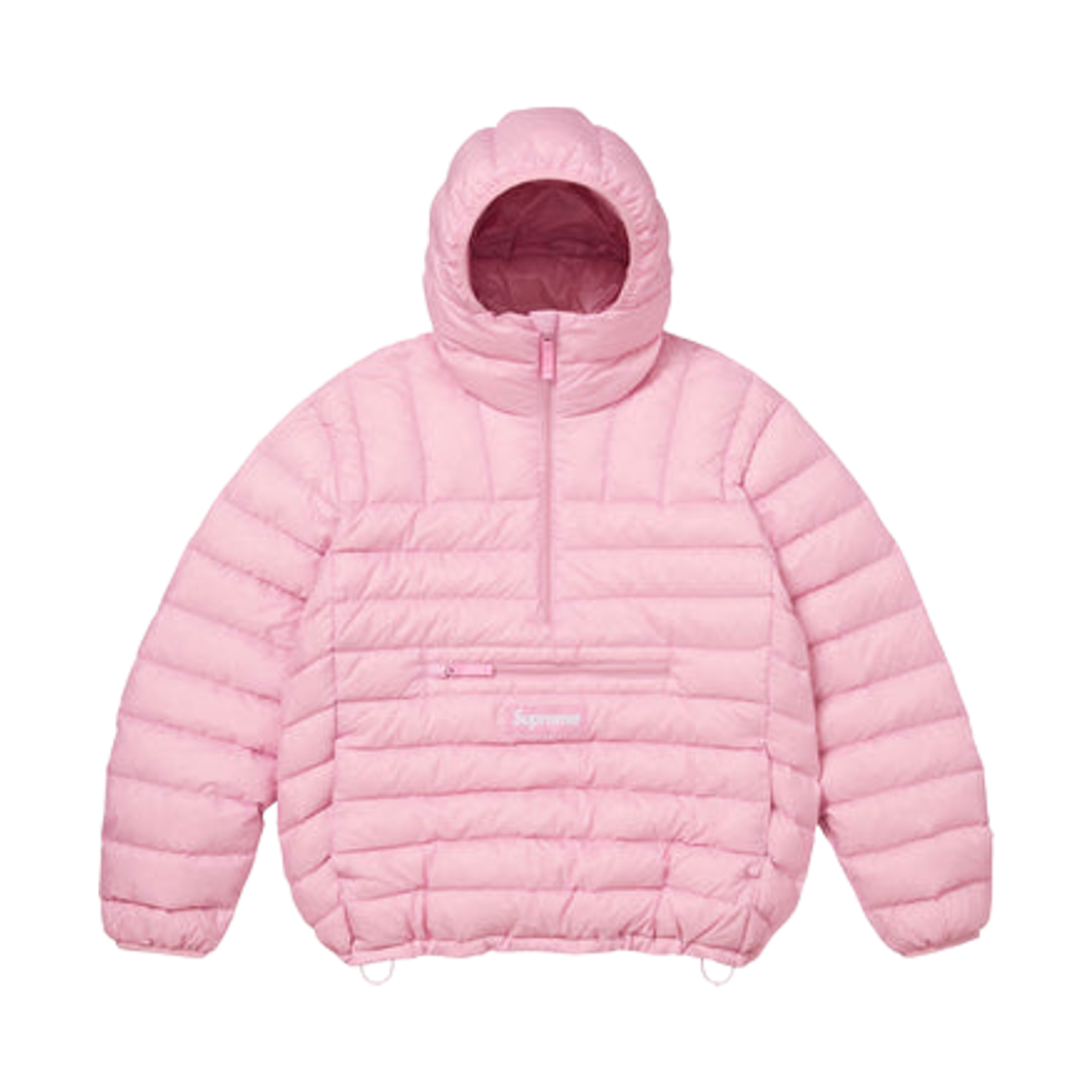 - Supreme Micro Down Half Zip Hooded Pullover Light Pink - 25FW