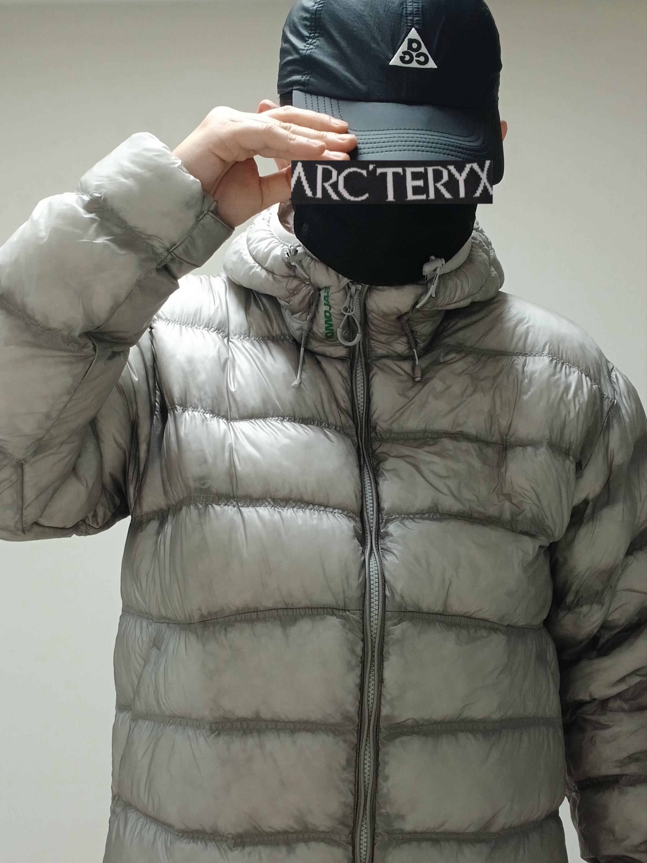 Salomon UNI Cross Insulation Jacket Light Grey, Nike ACG Trail Cap Black 착용 스타일 - 7