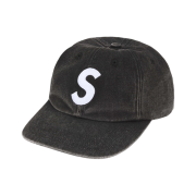 Supreme Pigment Coated Canvas S Logo 6-Panel Black - 25FW