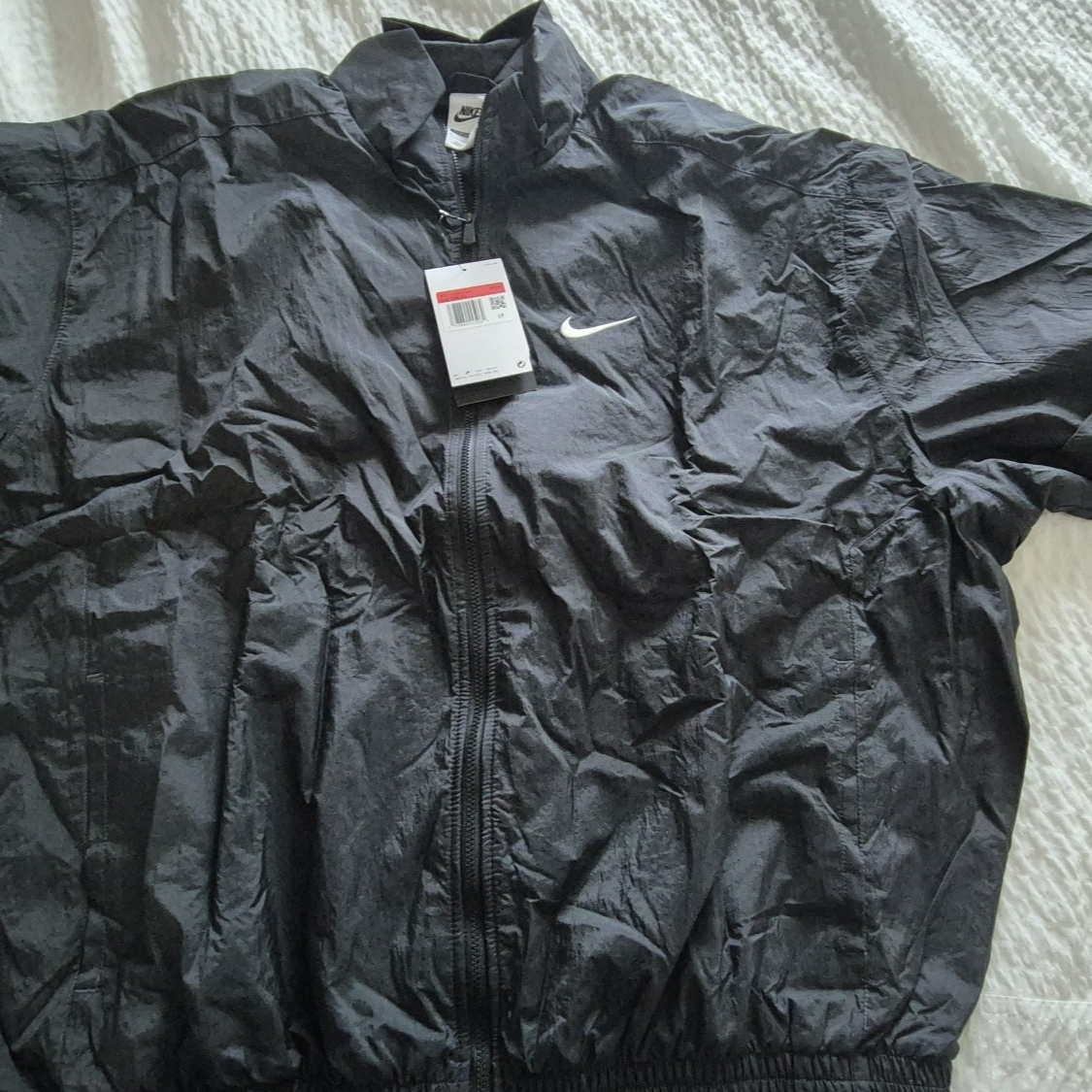Nike Club Oversized Woven Track Jacket Off Noir College Grey - Asia 착용 스타일