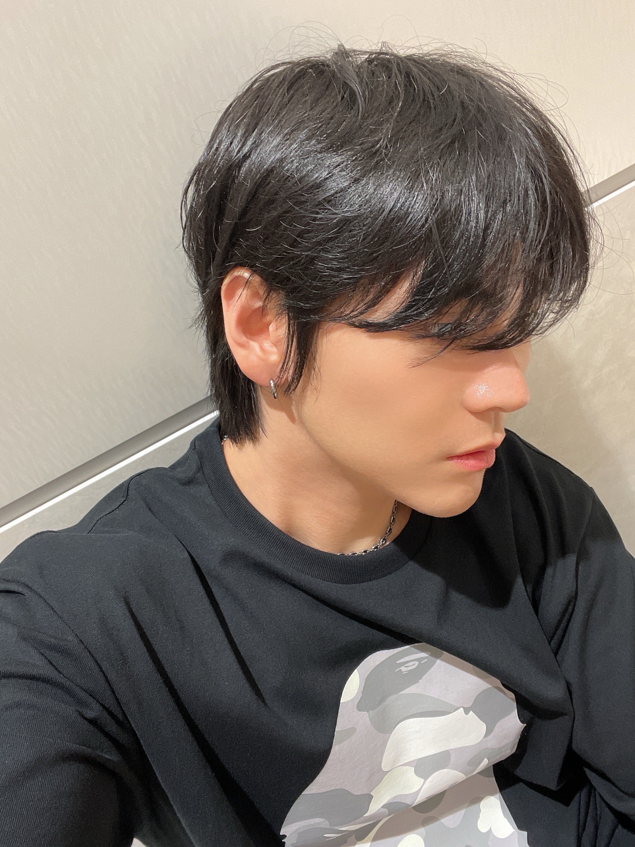 Maison Mihara Yasuhiro Blakey OG Sole Leather Low-top Sneakers Black, BAPE City Camo By Bathing Ape T-Shirt Black Grey 착용 스타일 - 6