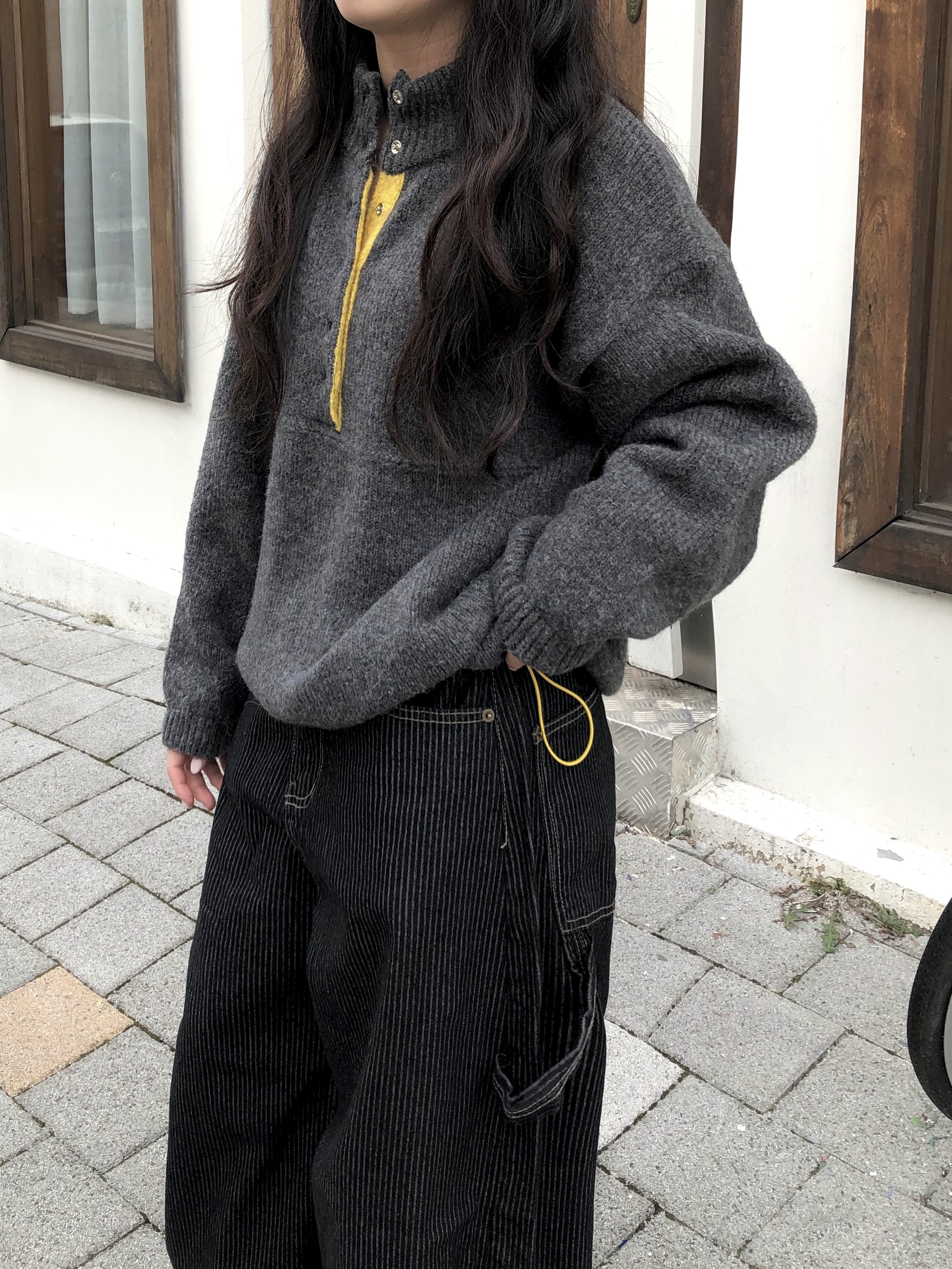 (W) Nike Waffle Debut Vivid Sulfur 착용 스타일 - 4