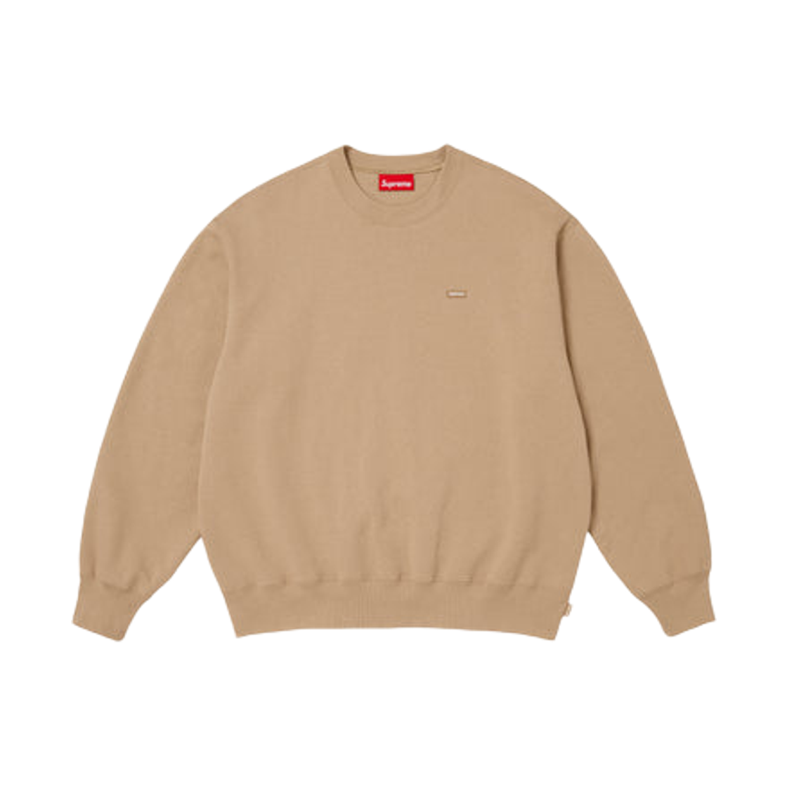 - Supreme Small Box Crewneck Tan - 25FW