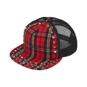 Supreme x B.B. Simon Studded Mesh Back 5-Panel Plaid - 25FW