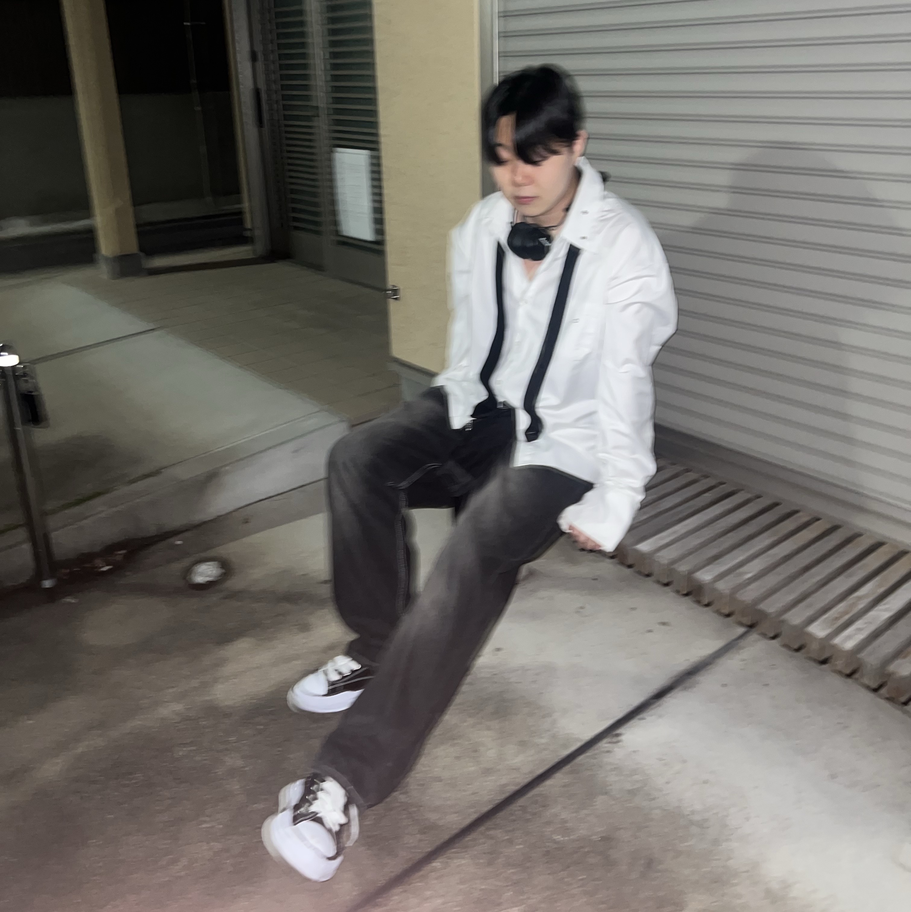 Maison Mihara Yasuhiro Peterson OG Sole Canvas Low Sneakers Black 착용 스타일
