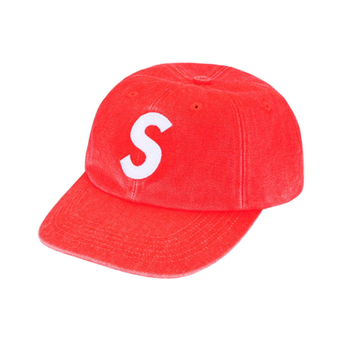 슈프림 피그먼트 코티드 캔버스 S 로고 6-패널 브라이트 오렌지 - 25FW(Supreme Pigment Coated Canvas S Logo 6-Panel Bright Orange - 25FW) - 1