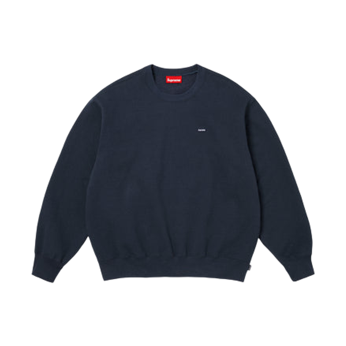 - Supreme Small Box Crewneck Navy - 25FW