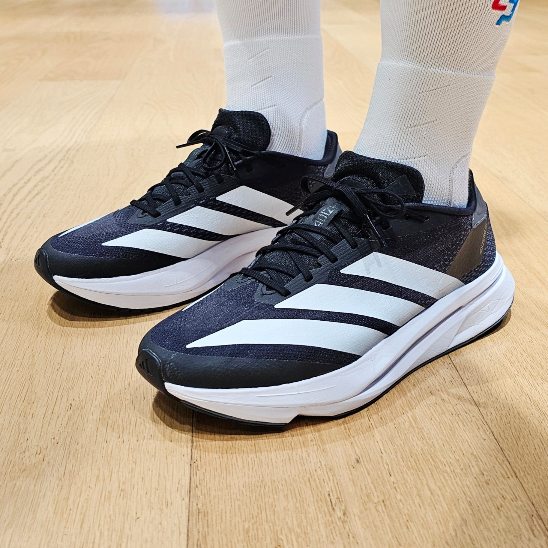 Adidas Adizero SL 2 Core Black Cloud White 착용 스타일