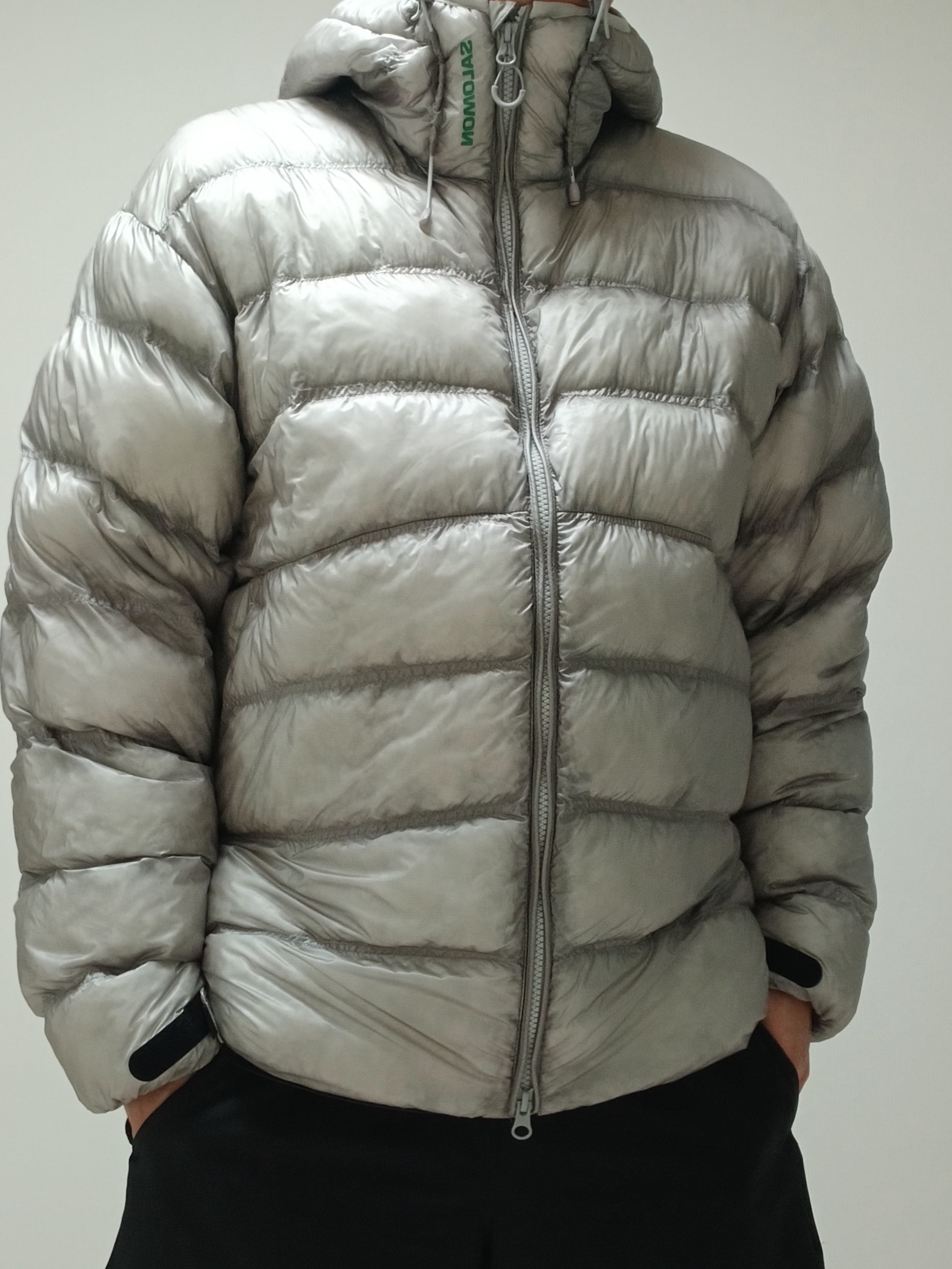 Salomon UNI Cross Insulation Jacket Light Grey, Nike ACG Trail Cap Black 착용 스타일 - 6