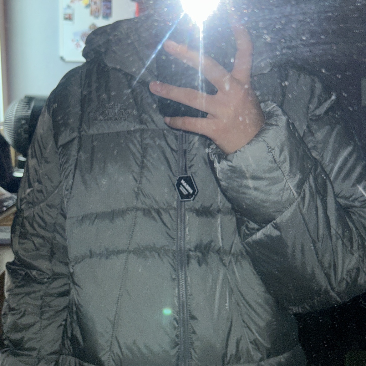 The North Face Wave LT On Jacket Gray 착용 스타일