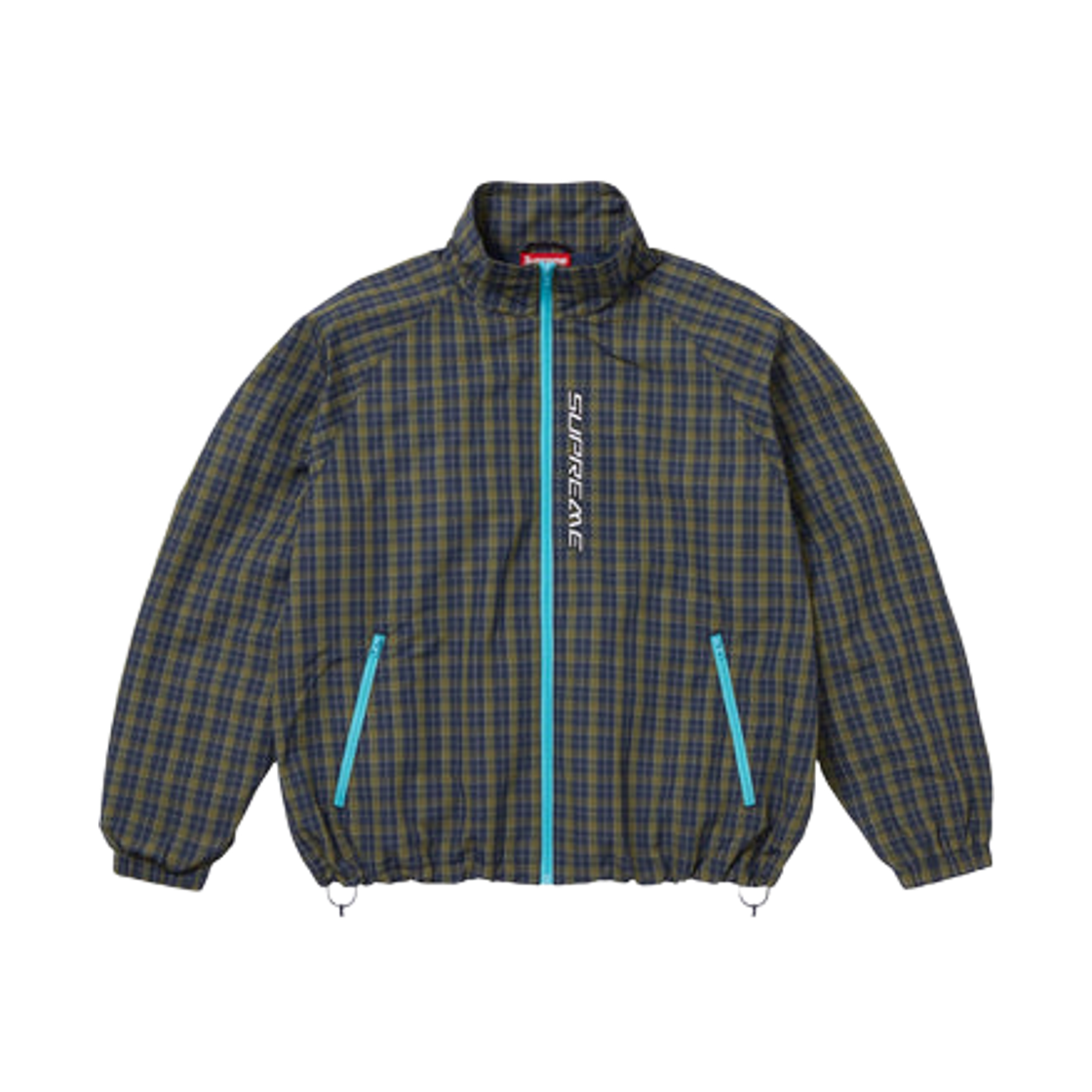슈프림 플레이드 트랙 자켓 네이비 - 25FW