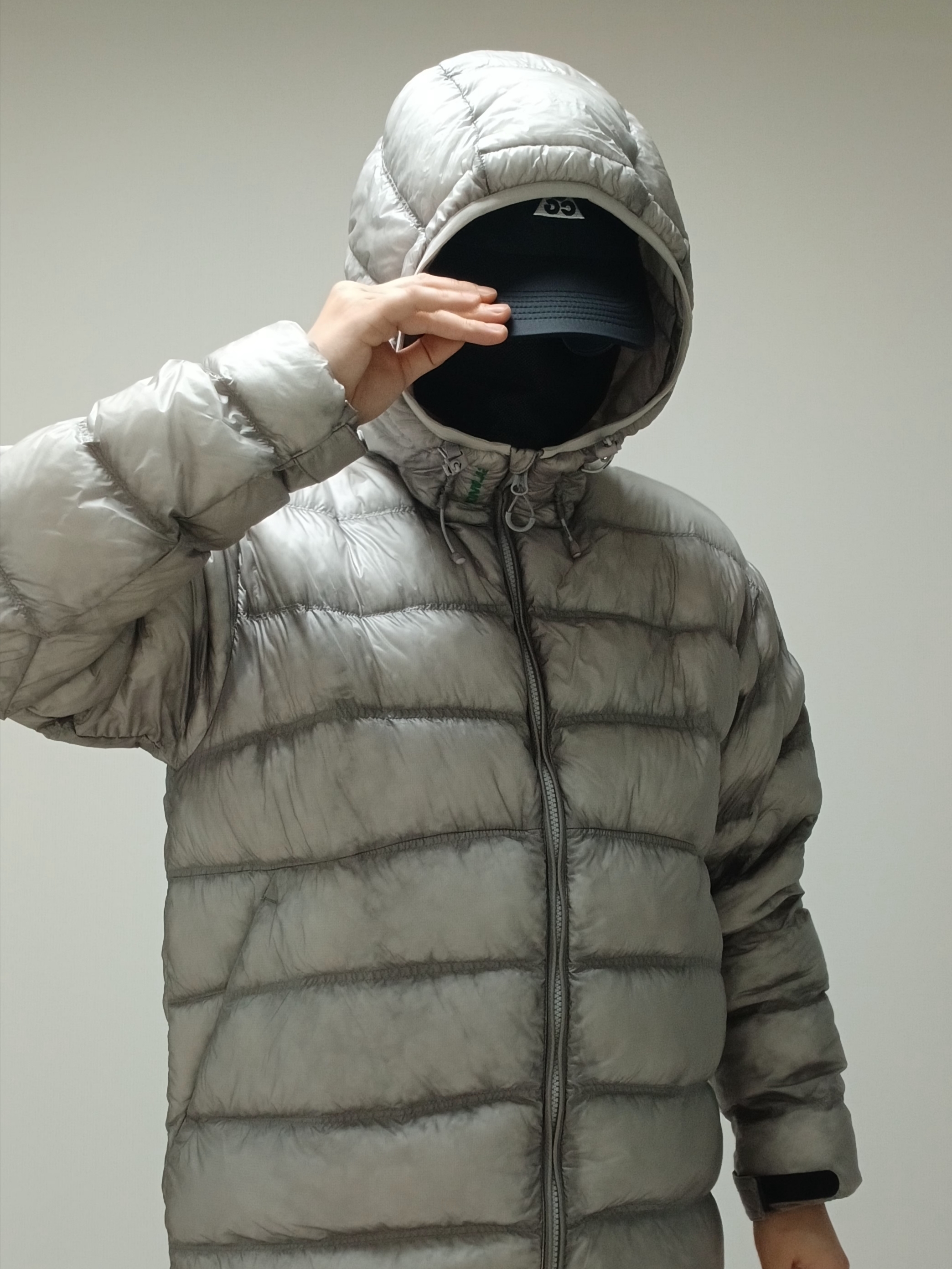 Salomon UNI Cross Insulation Jacket Light Grey, Nike ACG Trail Cap Black 착용 스타일 - 3