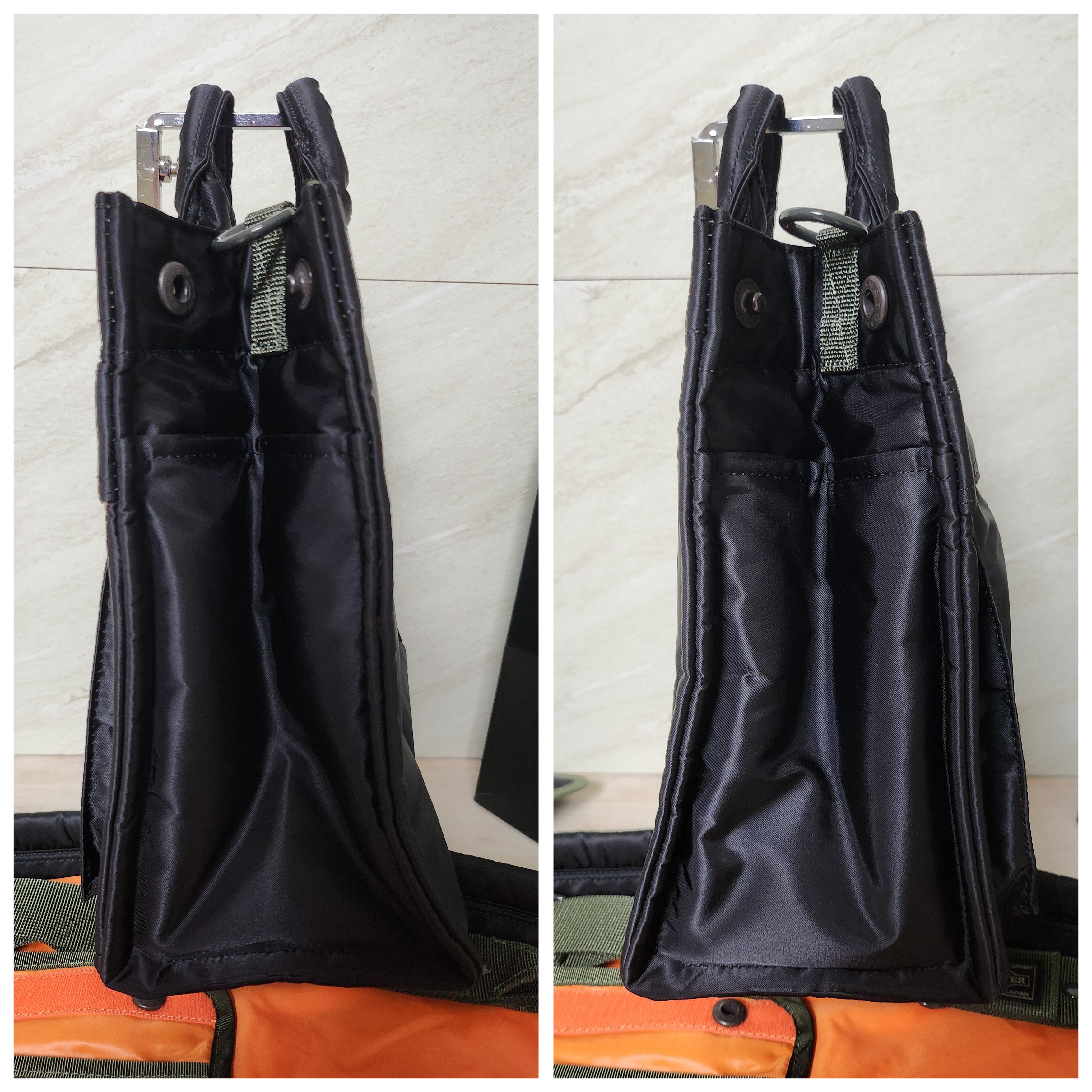 Porter Carrying Equipment Strap 40 Black, Porter PX Tanker Carrying Equipment Strap 50 Black 착용 스타일 - 3