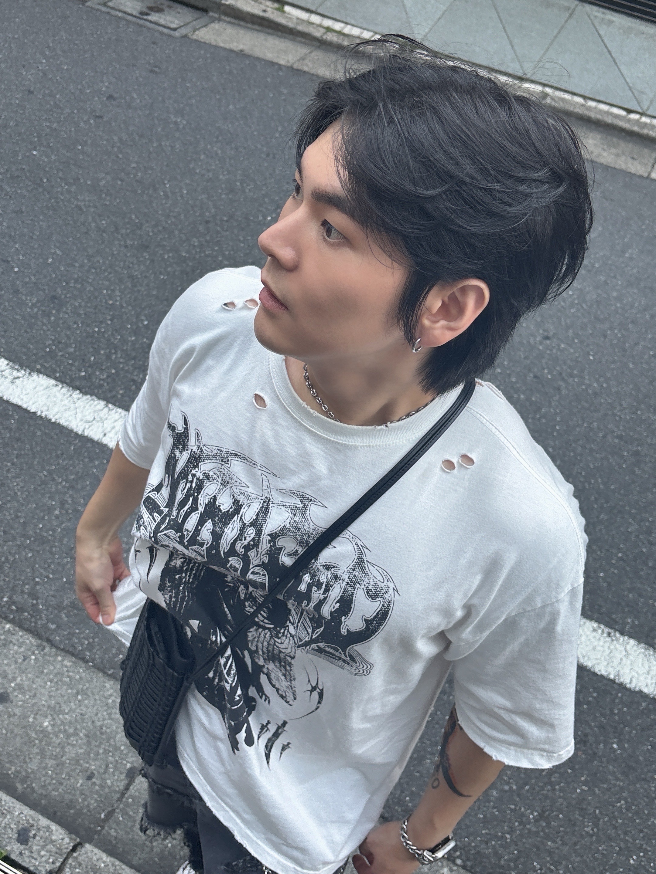 Maison Mihara Yasuhiro Blakey OG Sole Leather Low-top Sneakers Black 착용 스타일 - 6
