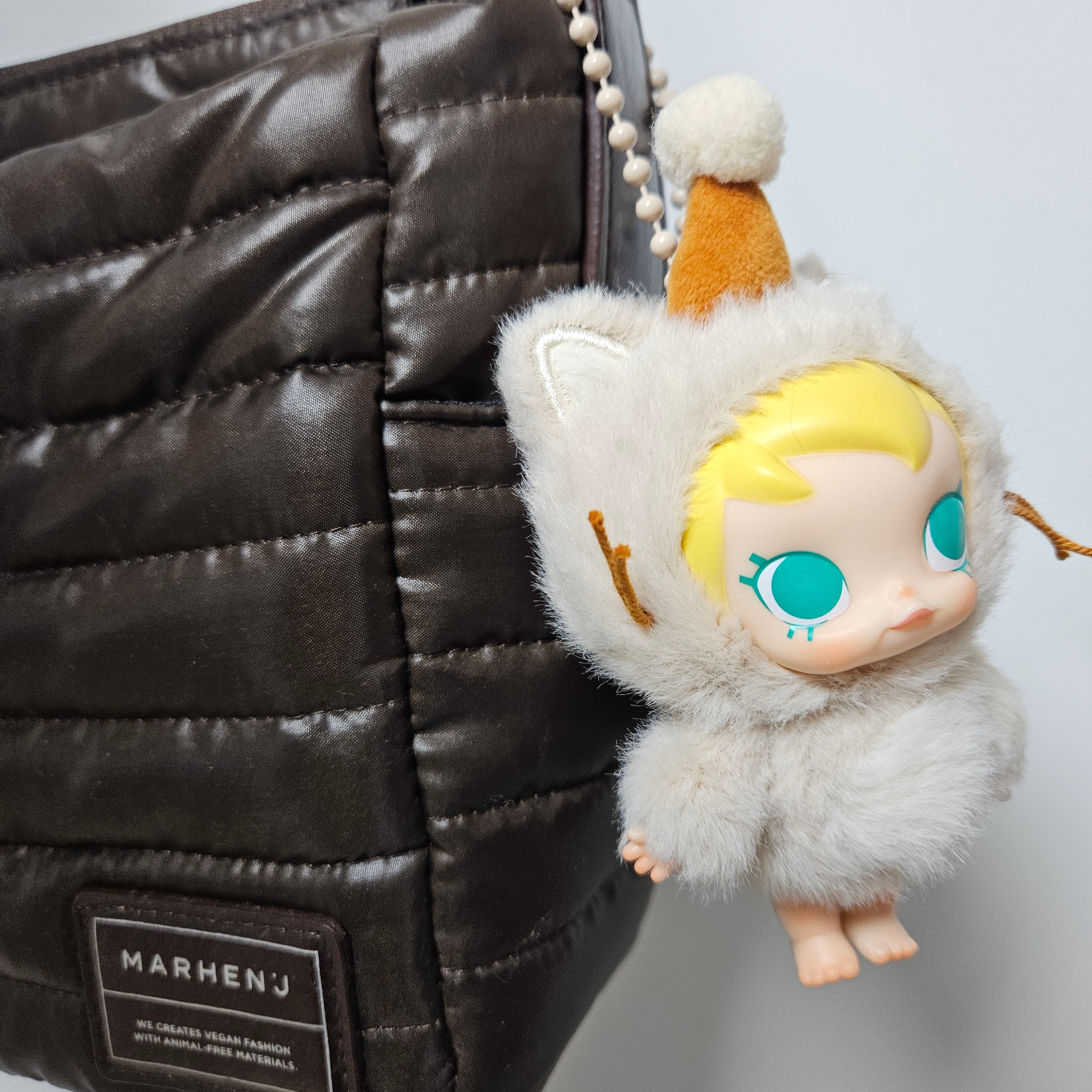 Pop Mart Baby Molly Pocket Friends Series Vinyl Plush Pendant It's Snack Time (Opened Case) 착용 스타일 - 5