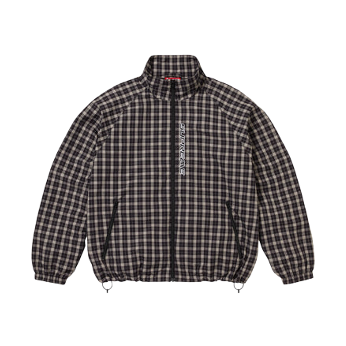 슈프림 플레이드 트랙 자켓 블랙 - 25FW