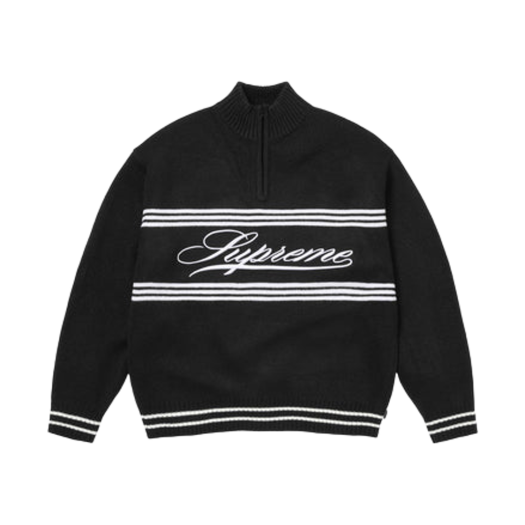 Supreme Script Stripe Half Zip Sweater Sweater Supreme Script