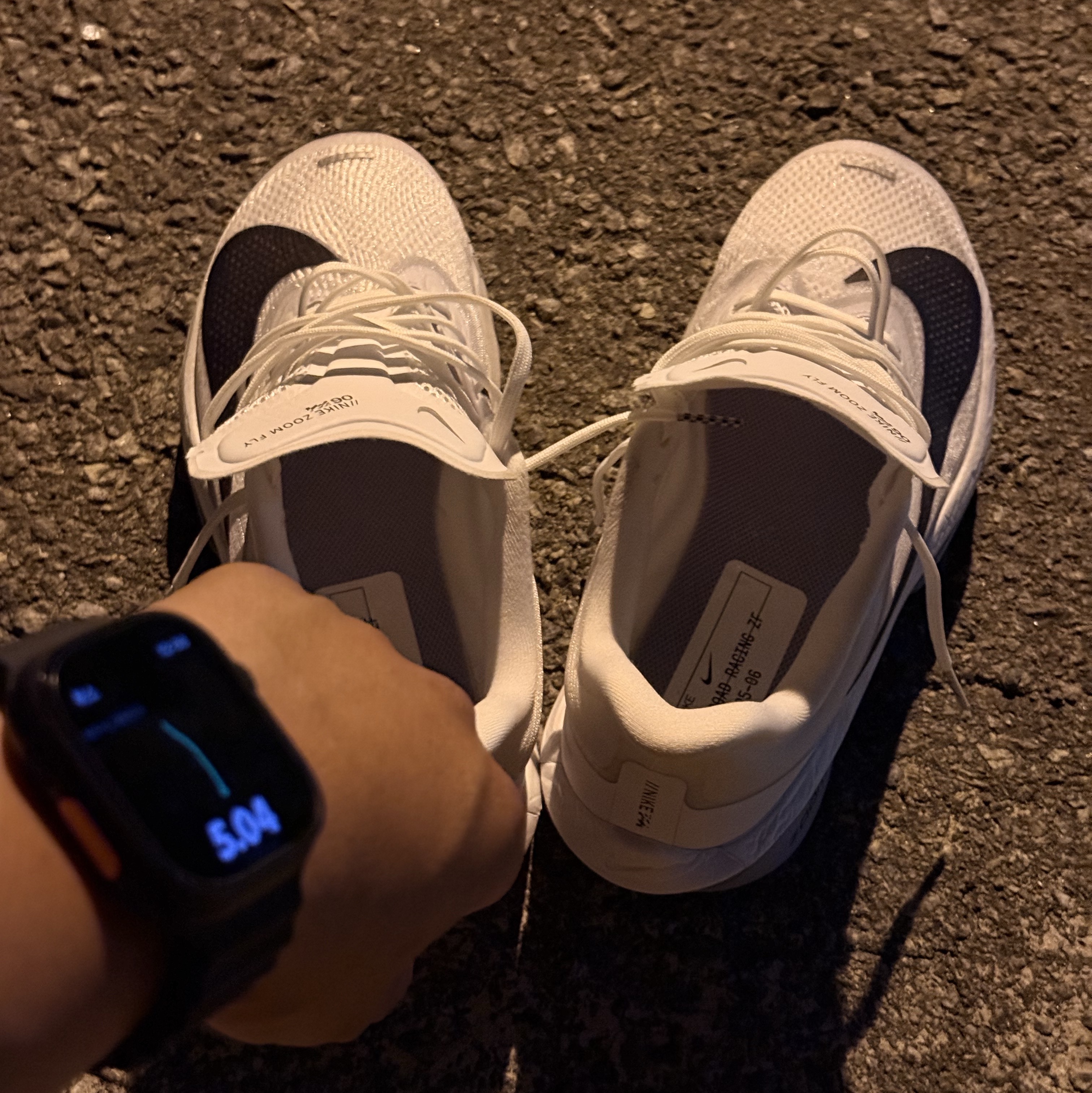 Nike Zoom Fly 6 White Pure Platinum 착용 스타일 - 2