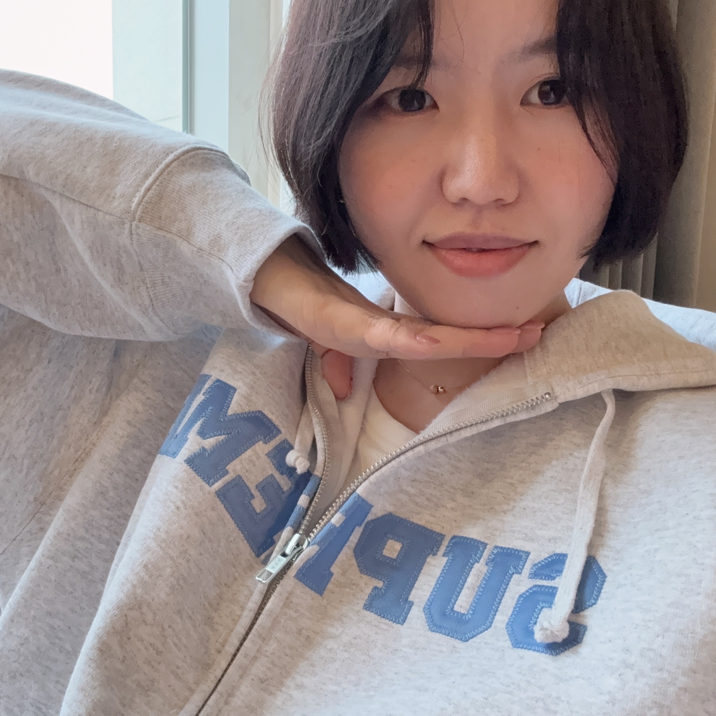 Supreme Collegiate Applique Zip Up Hooded Sweatshirt Ash Grey - 25FW 착용 스타일 - 1