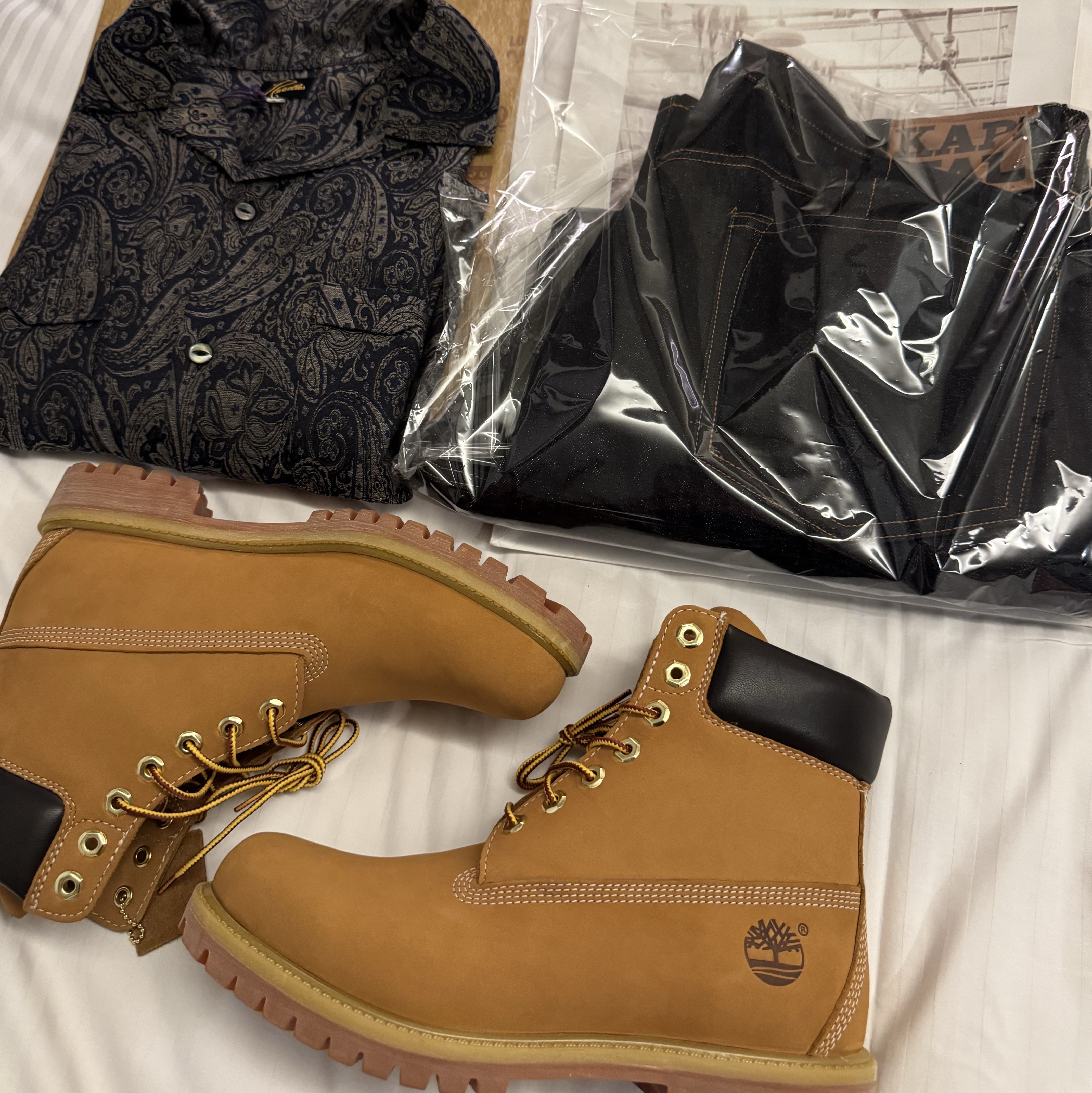 Timberland Premium 6 inch Waterproof Boot Wheat Nubuck - Wide 착용 스타일