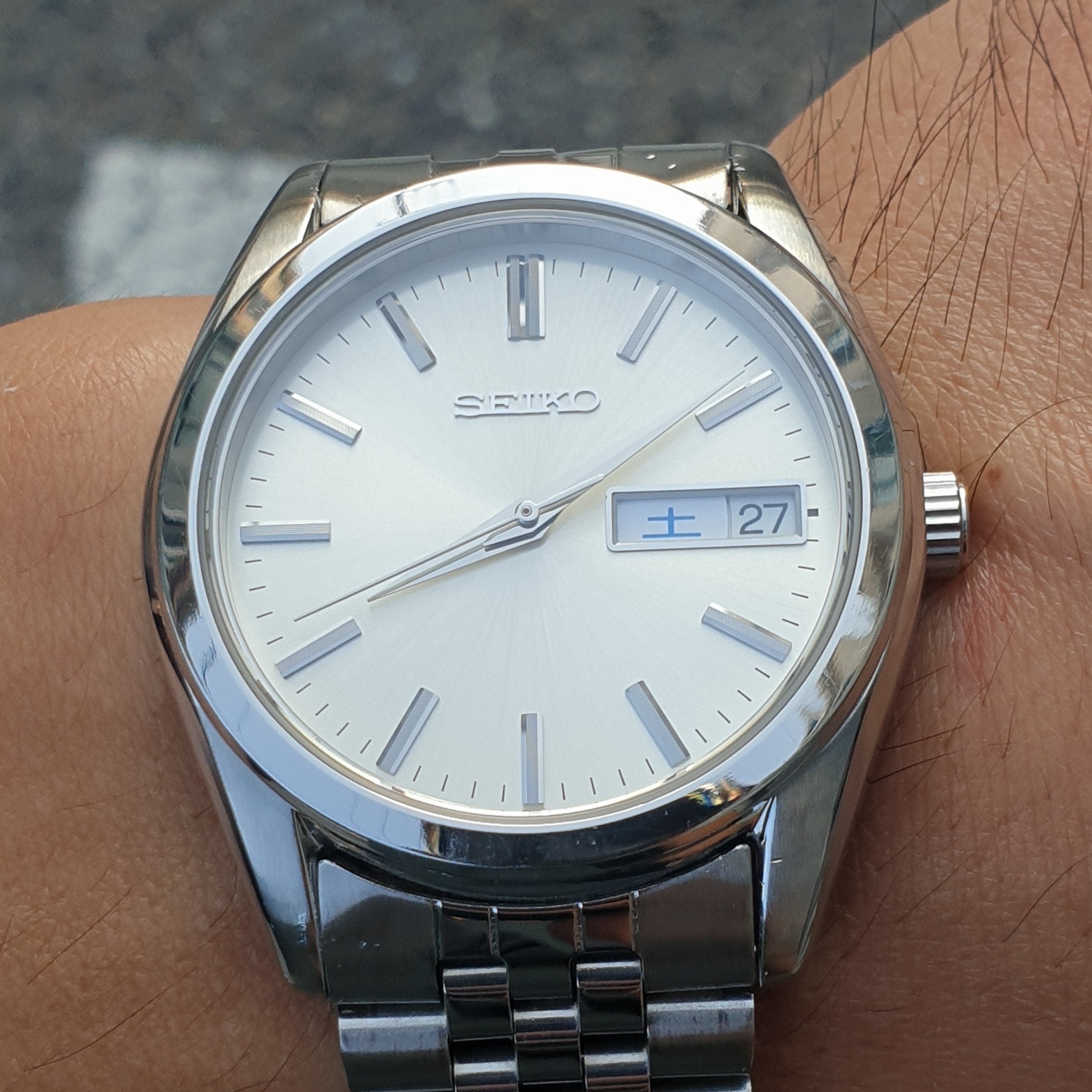 Seiko SBTH007 Silver 착용 스타일