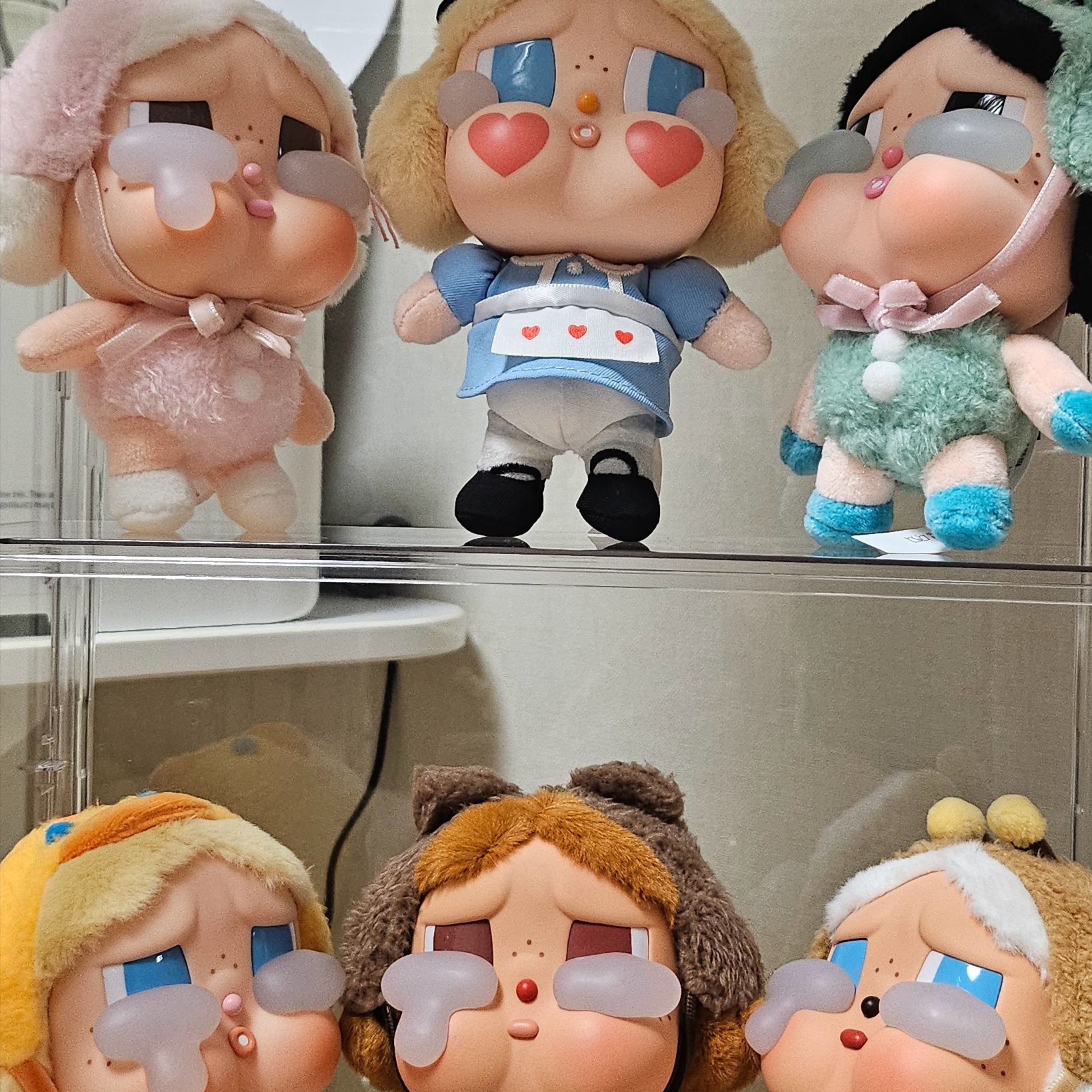 Pop Mart Crybaby Crying Again Series Plush Keyring Sealed Case (6 Blind Boxes) 착용 스타일 - 3