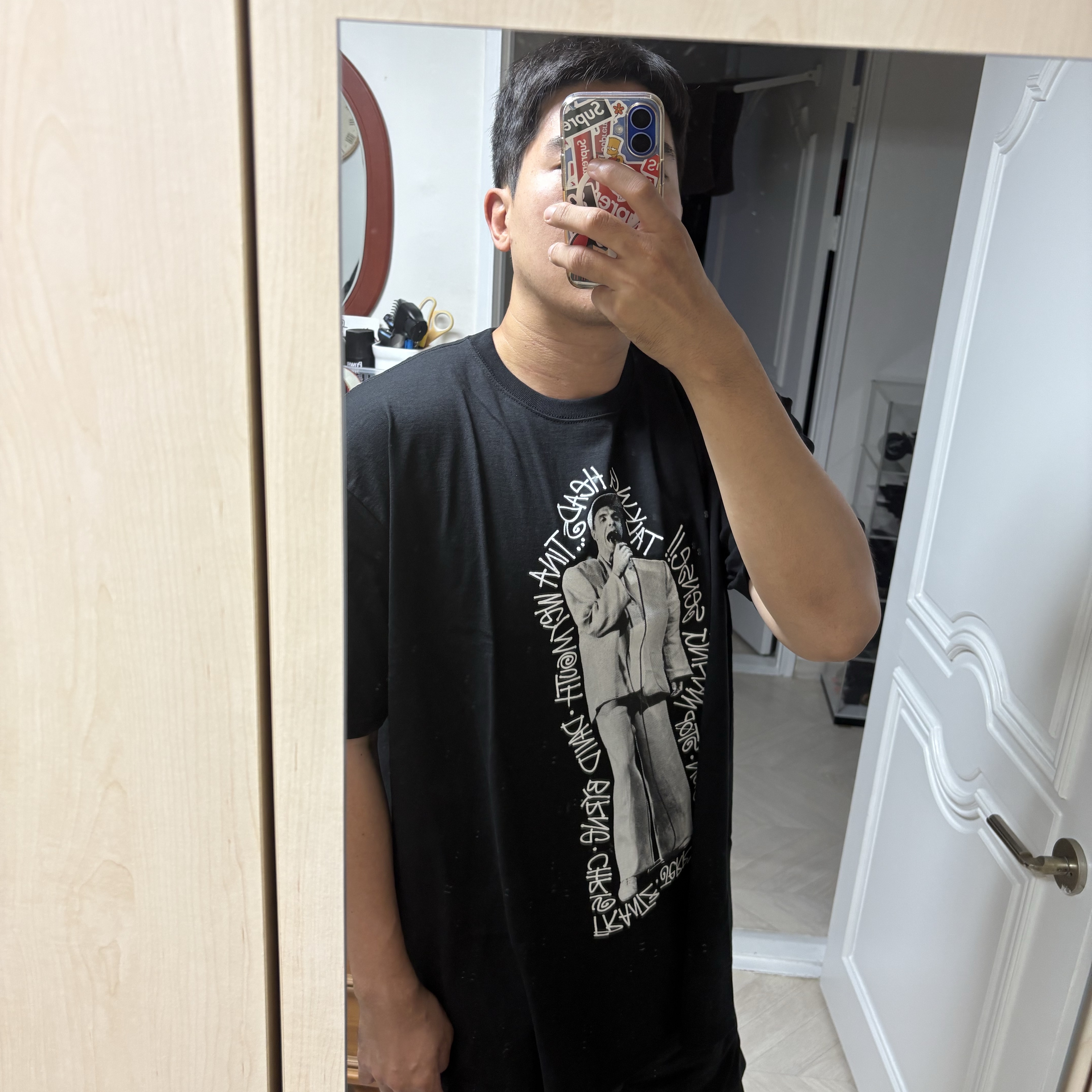 Stussy x Talking Heads Stop Making Sense T-Shirt Black 착용 스타일
