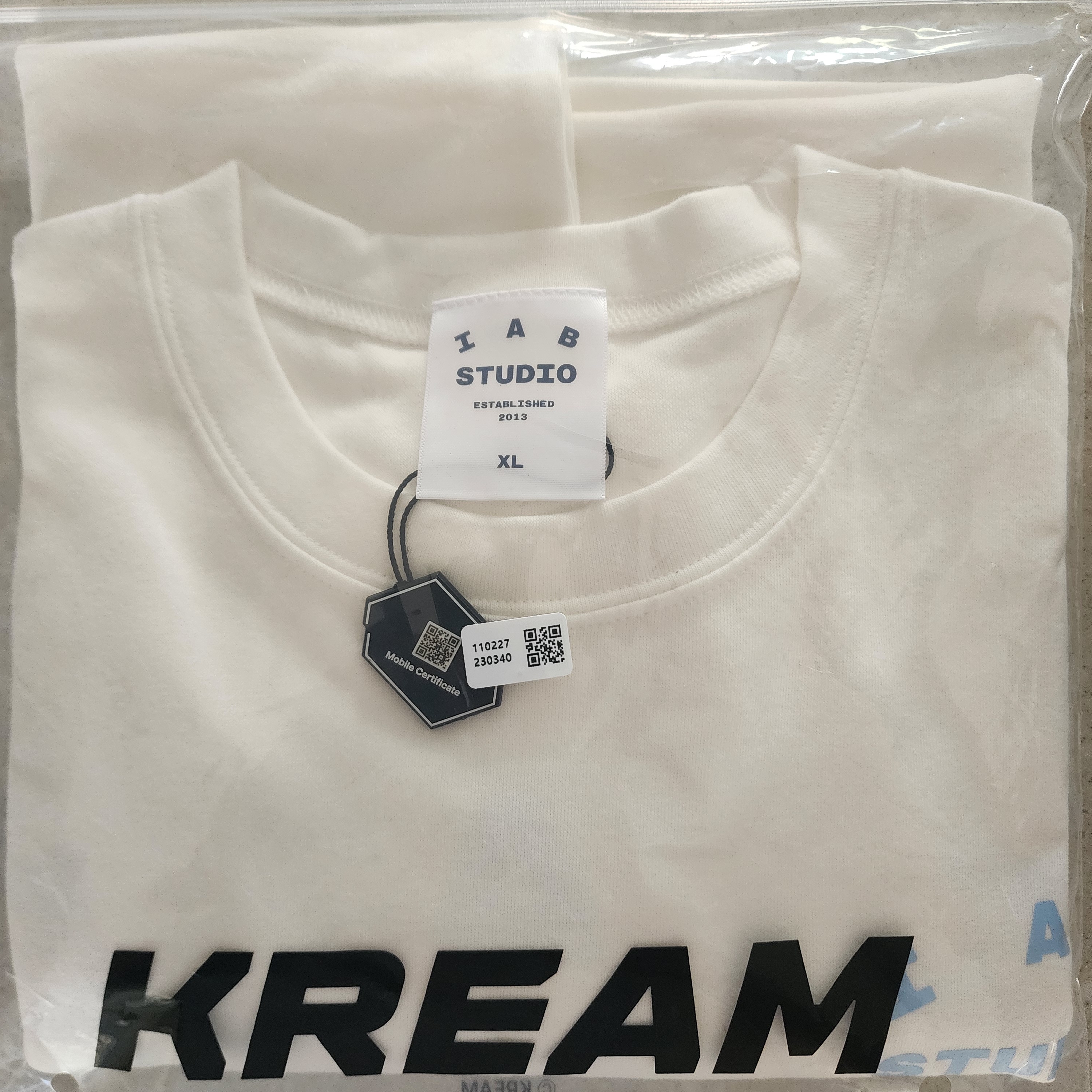 IAB Studio T-Shirt White Sky Blue 착용 스타일