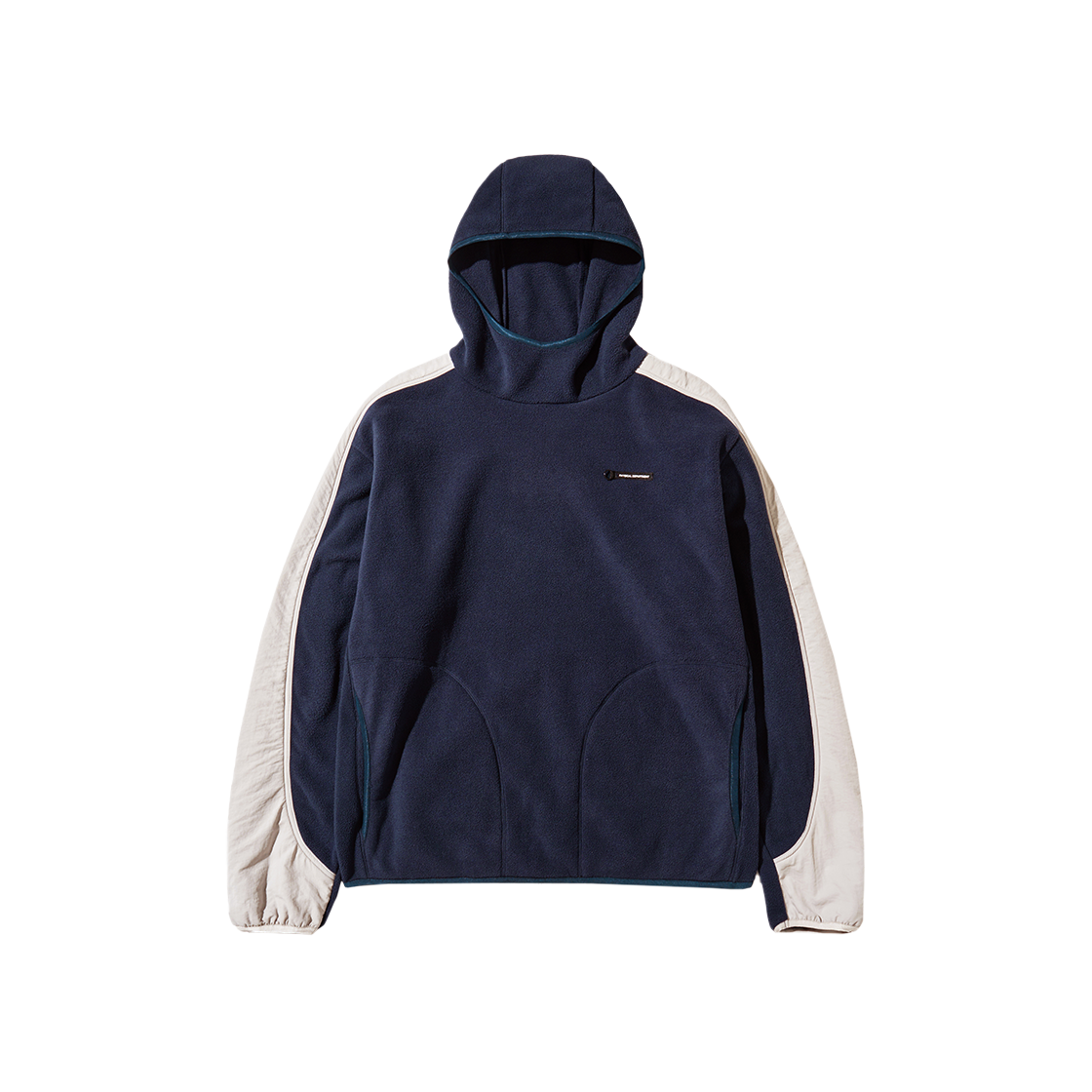 피지컬 디파트먼트 나일론 믹스 플리스 후드 네이비(Phyps Dept Nylon Mix Fleece Hoodie Navy)